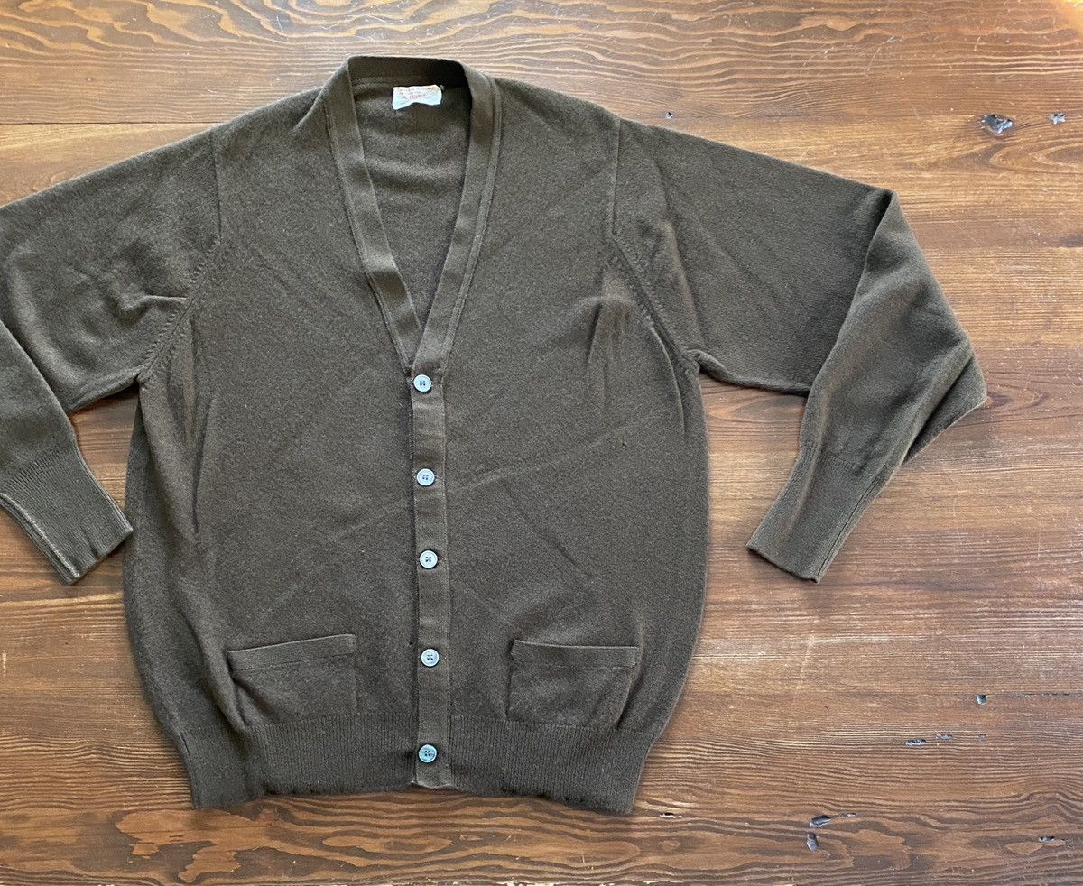 Saks Fifth Avenue Vintage 50’s Saks Fifth Avenue Cashmere Cardigan Sweater Size US L / EU 52-54 / 3 - 1 Thumbnail