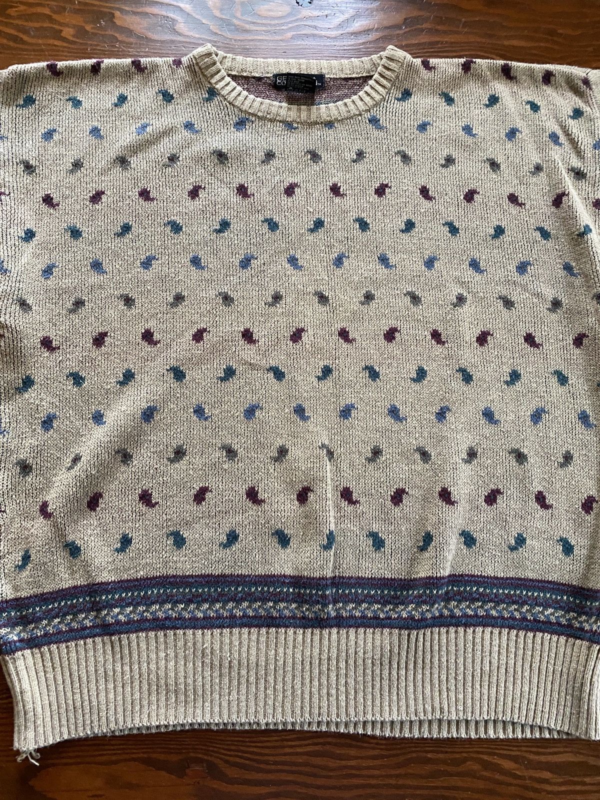 Generra Vintage 80’s Generra Paisley All Over Knit Sweater Size US XL / EU 56 / 4 - 5 Thumbnail