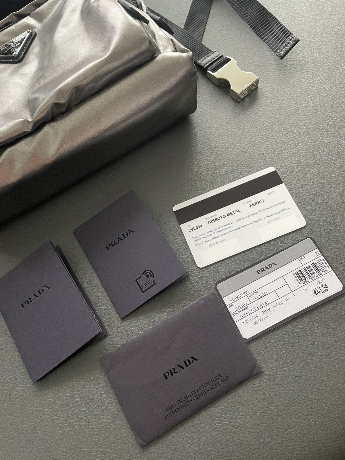 Prada Super Rare Brand NEW Prada Logo Silver Battle Bag Size ONE SIZE - 12 Thumbnail