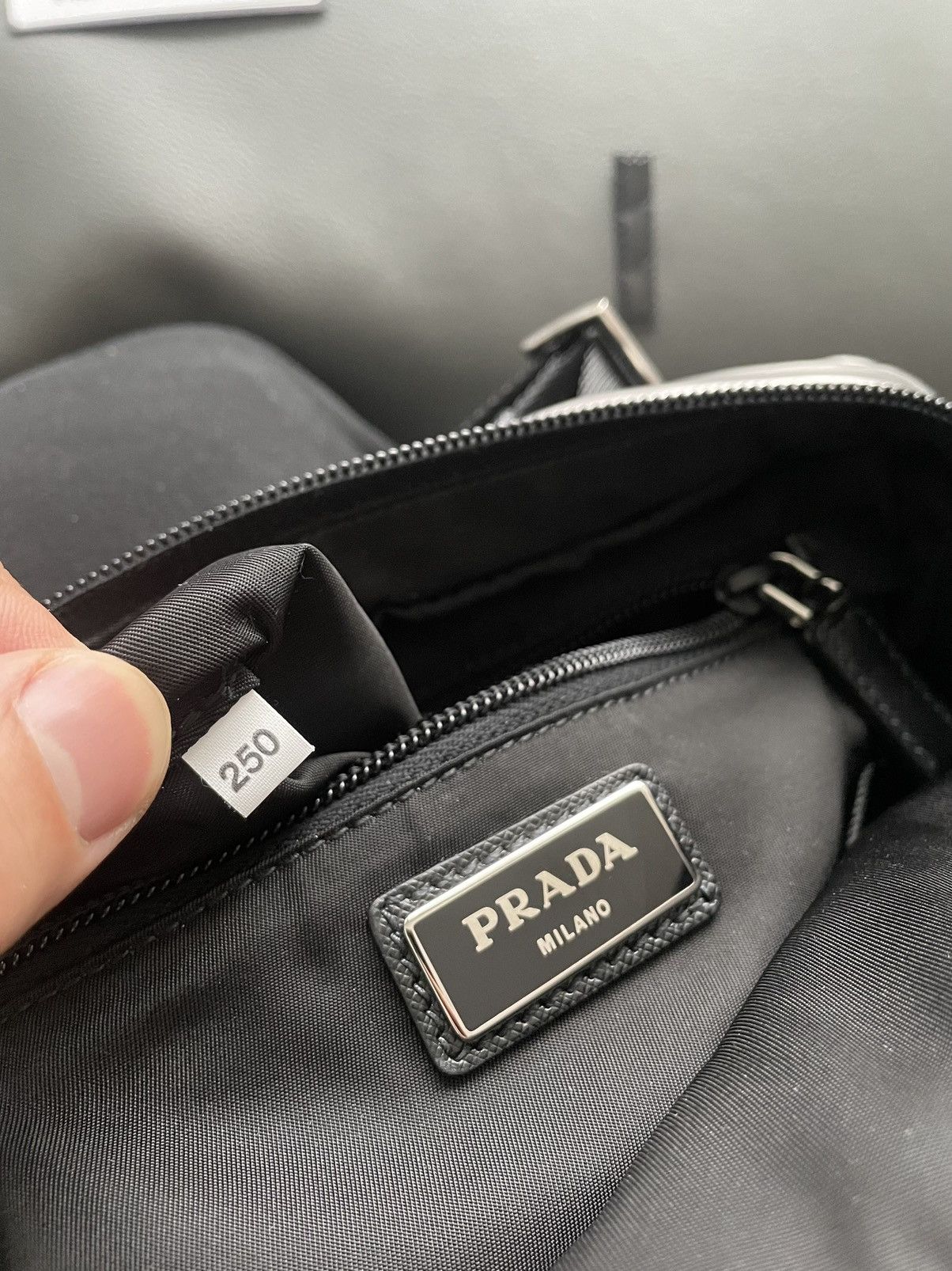 Prada Super Rare Brand NEW Prada Logo Silver Battle Bag Size ONE SIZE - 16 Thumbnail