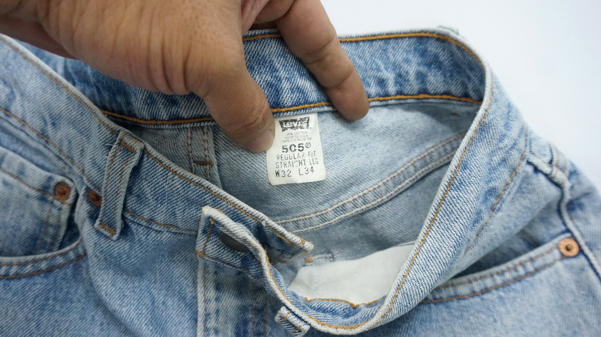Levi's Vintage Clothing 🔥 Levi's 505 90s Vtg Worn Regular Straight Jeans USA LF8 Size US 30 / EU 46 - 11 Thumbnail