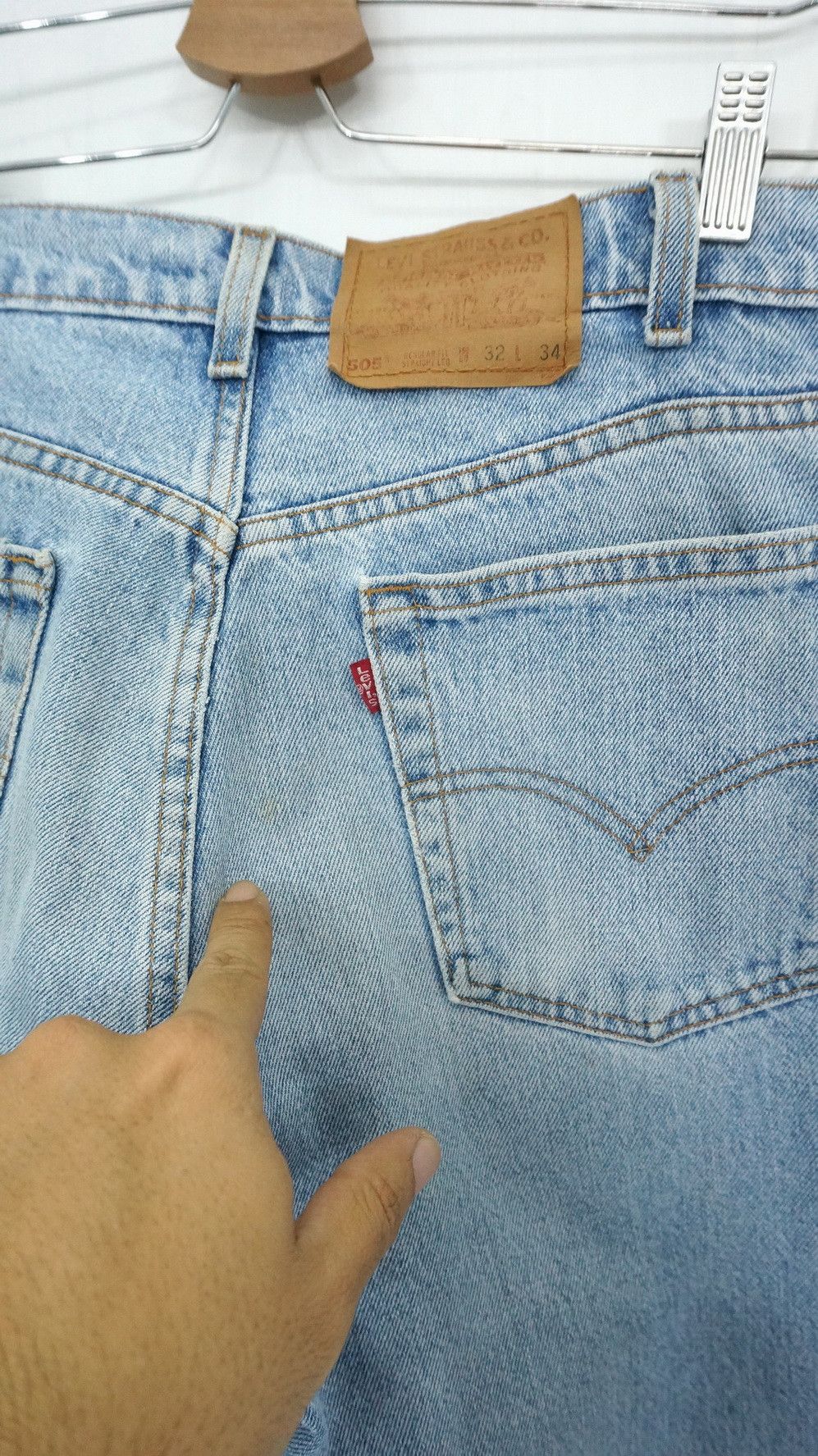 Levi's Vintage Clothing 🔥 Levi's 505 90s Vtg Worn Regular Straight Jeans USA LF8 Size US 30 / EU 46 - 10 Thumbnail