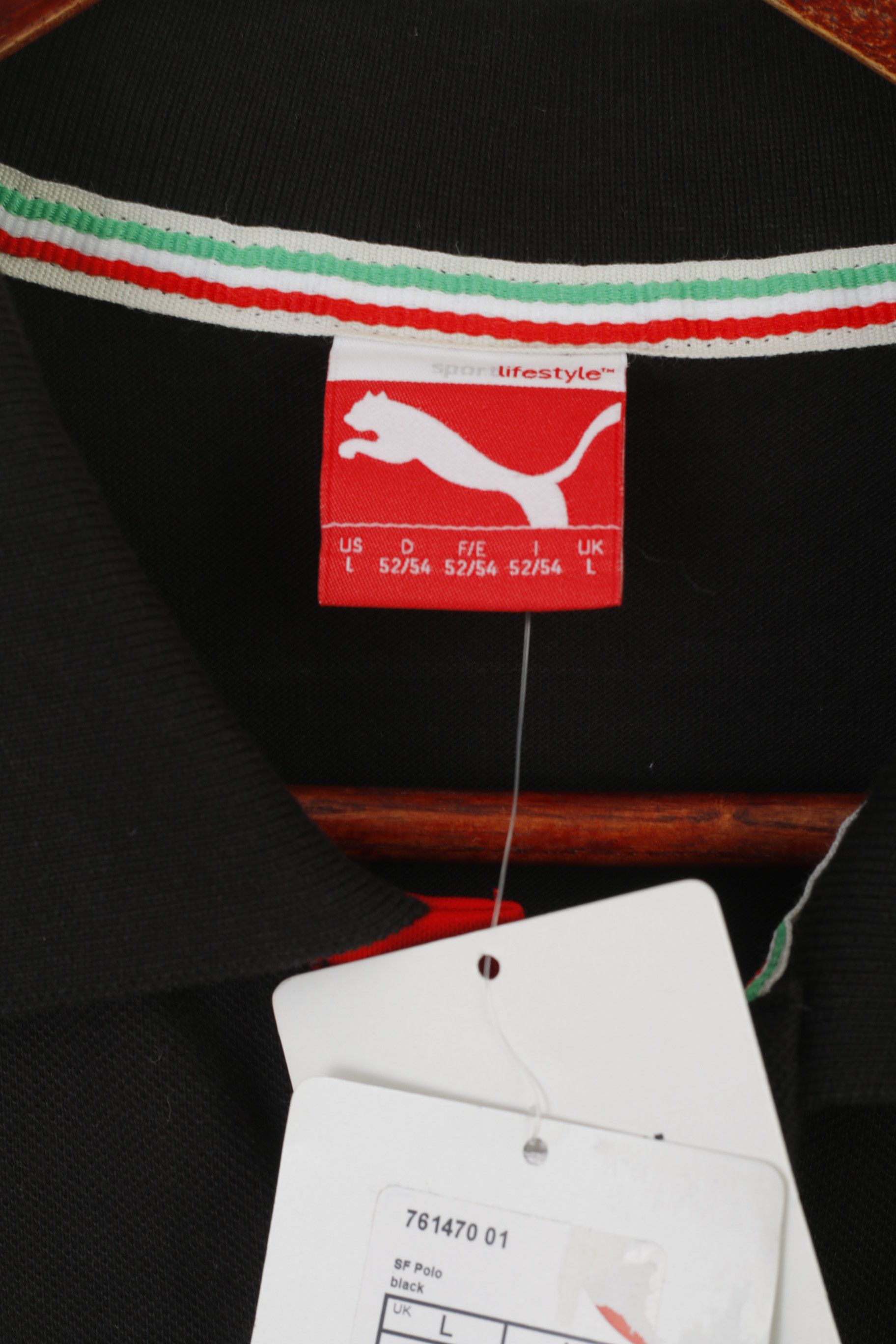 Puma New Puma Men L Polo Shirt Black Cotton Ferrari 7586 Size US L / EU 52-54 / 3 - 3 Thumbnail