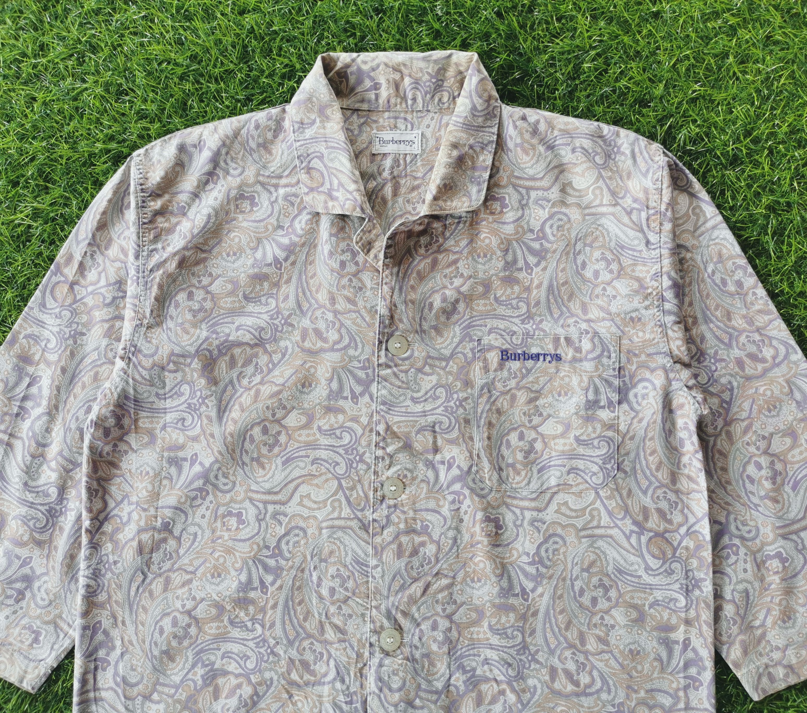 Burberry Vintage Burberrys Paisley Button Shirts Burberry Size US L / EU 52-54 / 3 - 1 Thumbnail