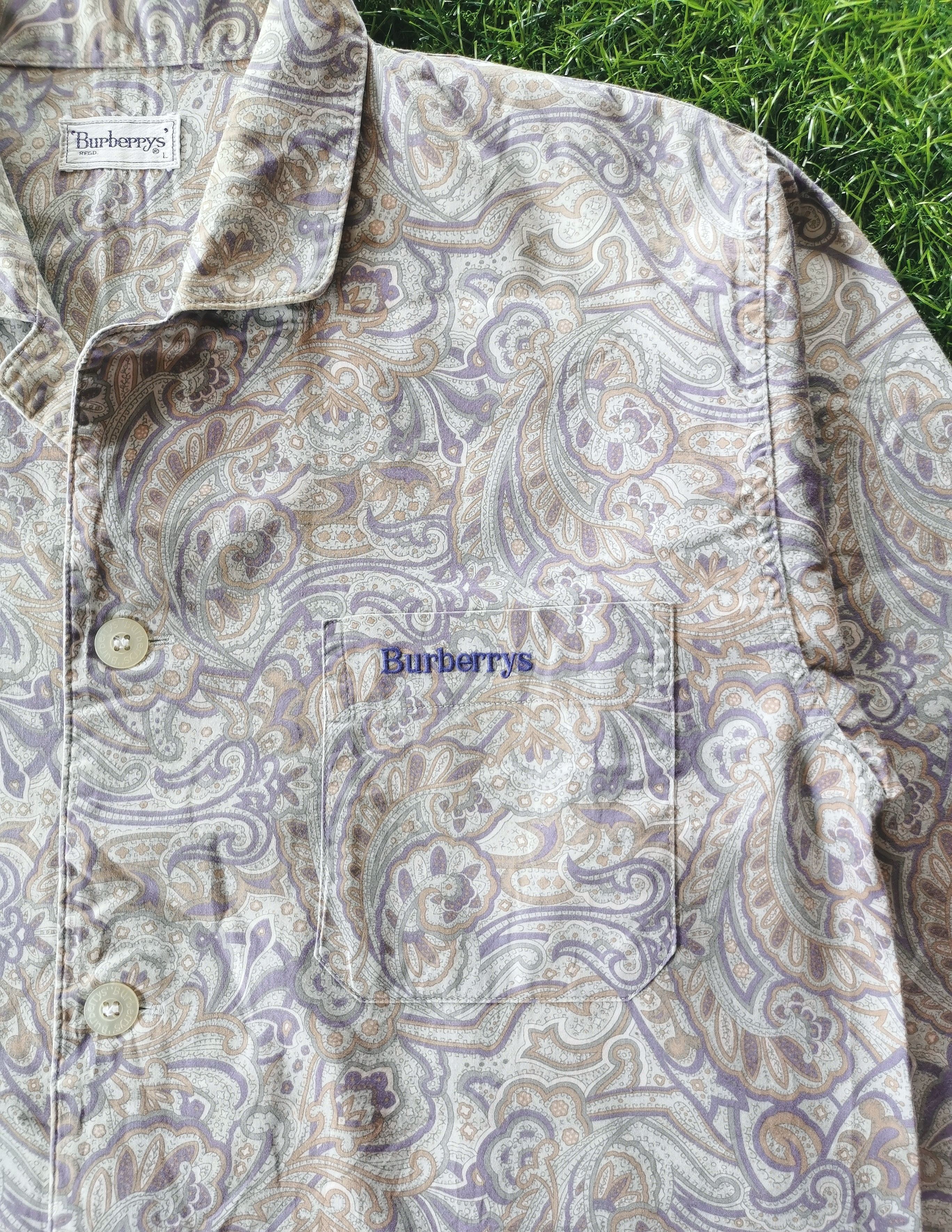 Burberry Vintage Burberrys Paisley Button Shirts Burberry Size US L / EU 52-54 / 3 - 3 Thumbnail