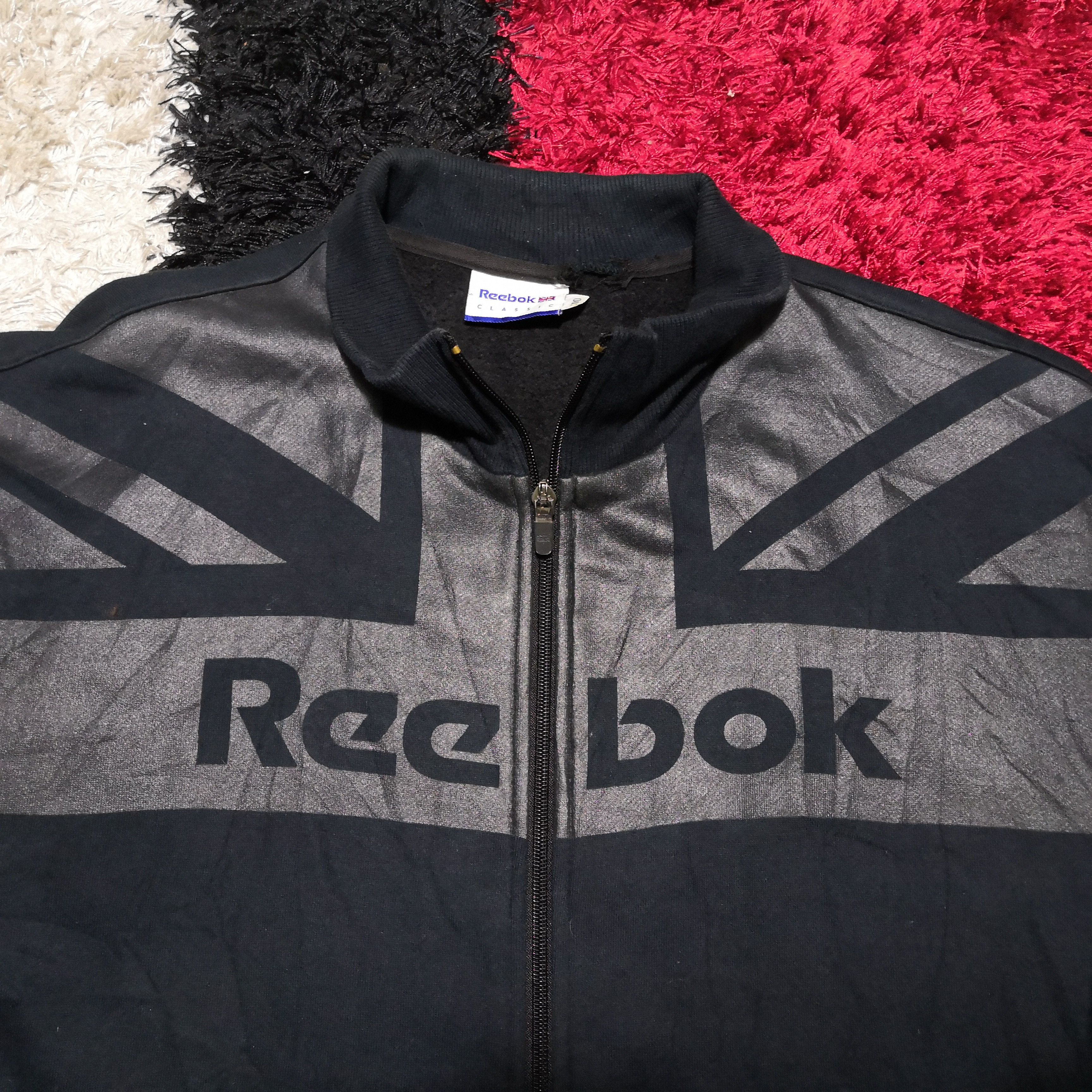 Reebok × Vintage Reebok Sweater Zipper Spell Out Reebok Zipper Sweatshirt Size US XL / EU 56 / 4 - 3 Thumbnail