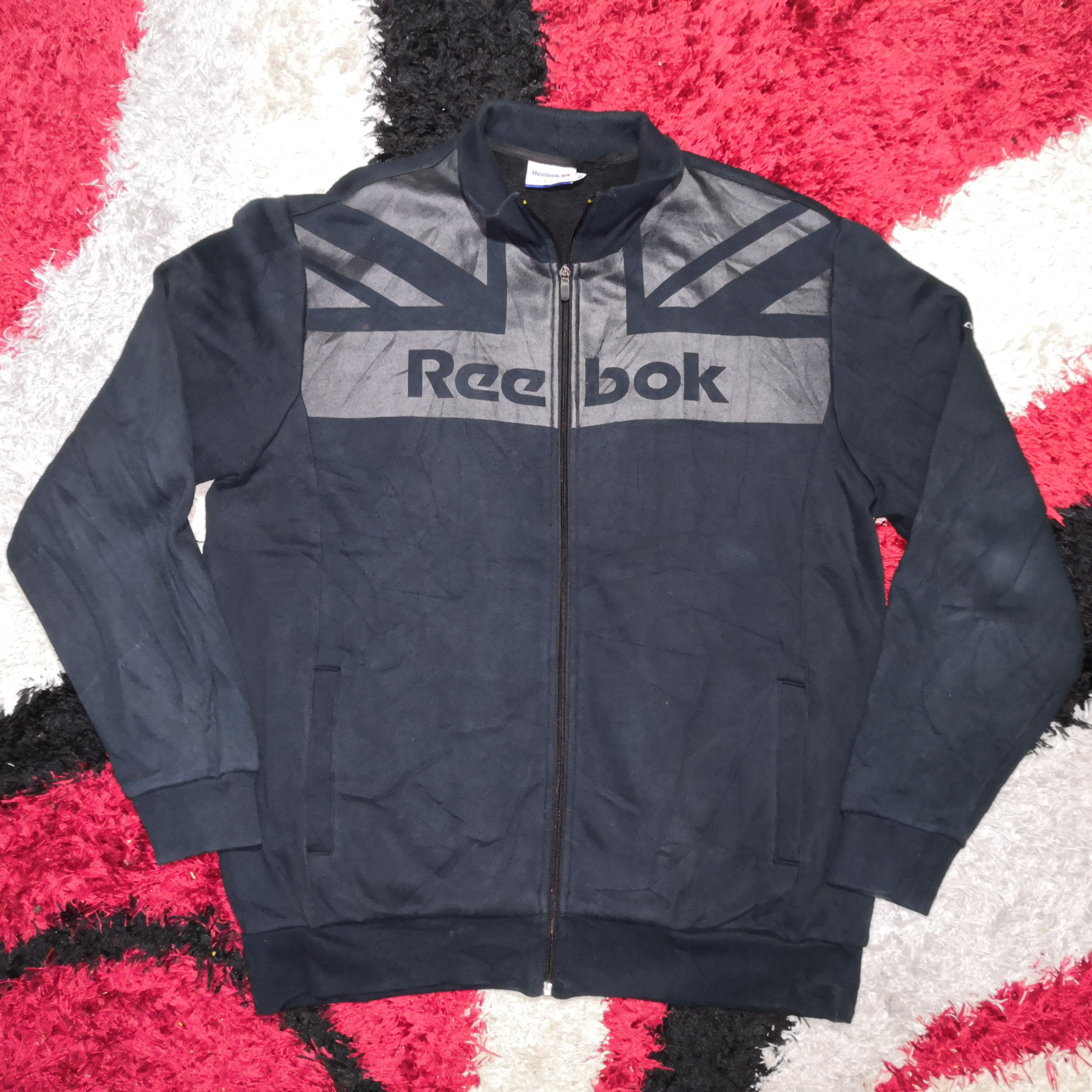 Reebok × Vintage Reebok Sweater Zipper Spell Out Reebok Zipper Sweatshirt Size US XL / EU 56 / 4 - 2 Thumbnail