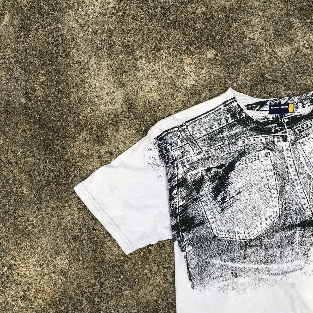 Designer × Japanese Brand × Vintage 🔥Rare🔥🇯🇵Kearney House Nice Splash Denim Design Sun Faded Tee Size US S / EU 44-46 / 1 - 7 Thumbnail