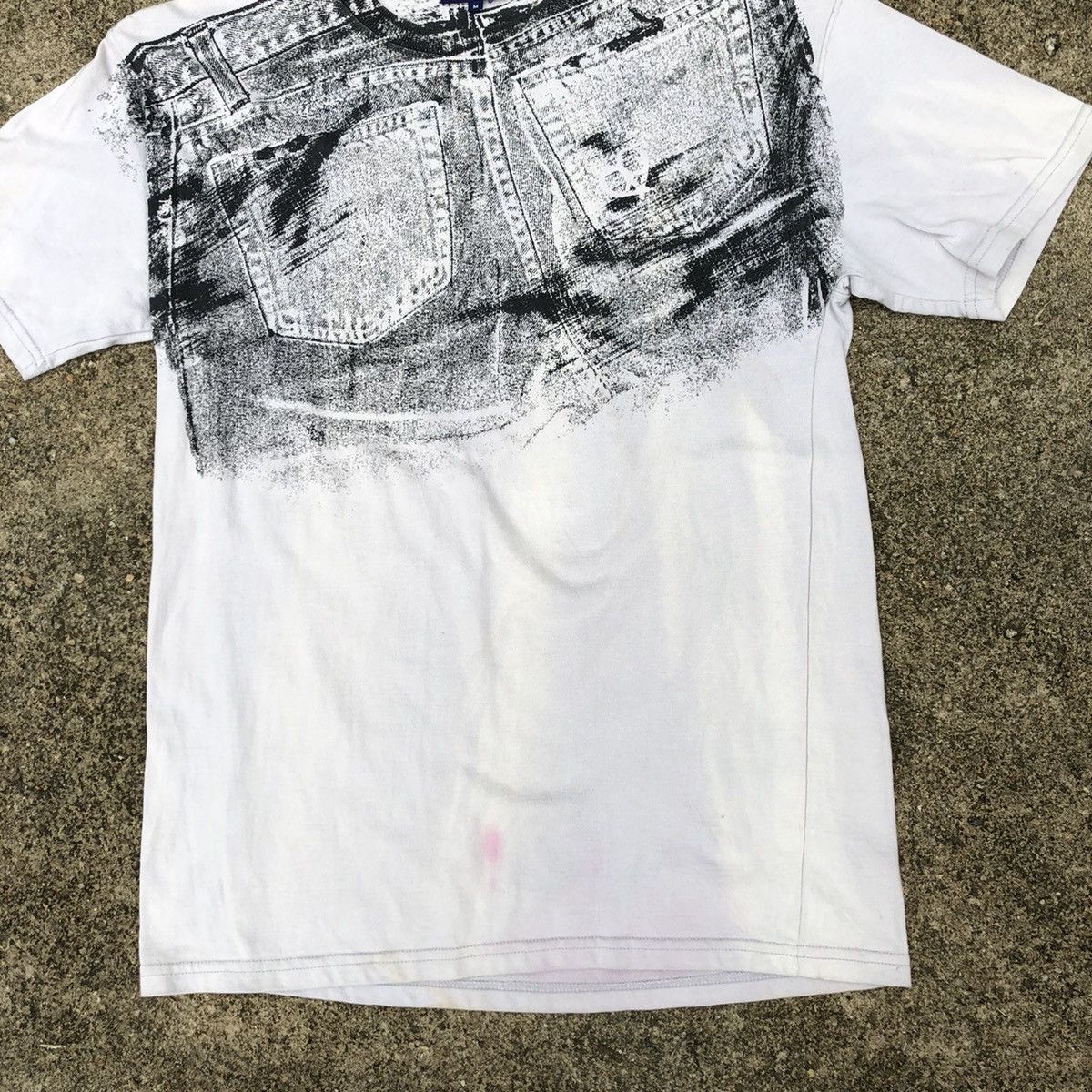 Designer × Japanese Brand × Vintage 🔥Rare🔥🇯🇵Kearney House Nice Splash Denim Design Sun Faded Tee Size US S / EU 44-46 / 1 - 3 Thumbnail