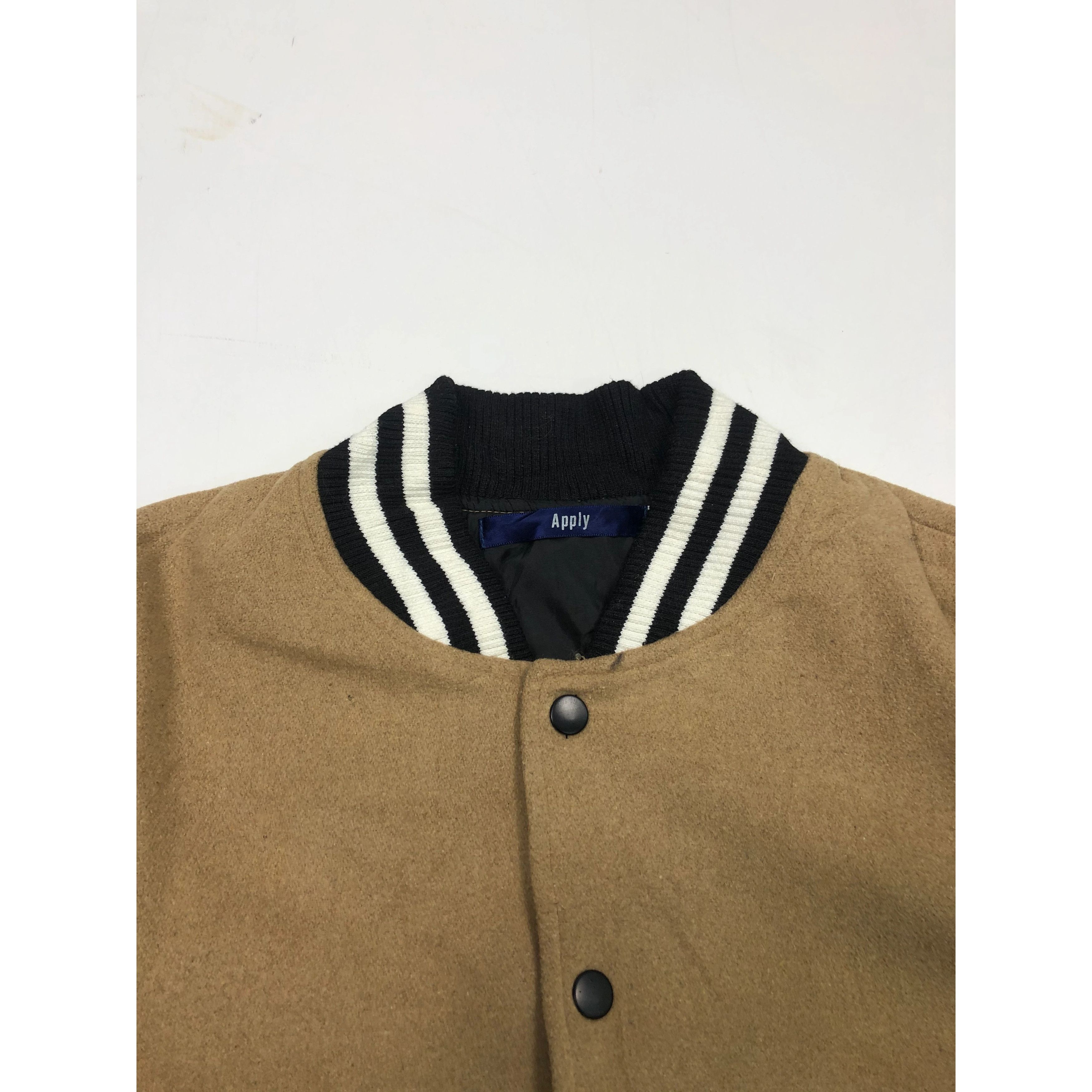 Vintage Vintage 90s Spins Varsity Leather Sleeve Jacket V0078 Size US L / EU 52-54 / 3 - 4 Thumbnail