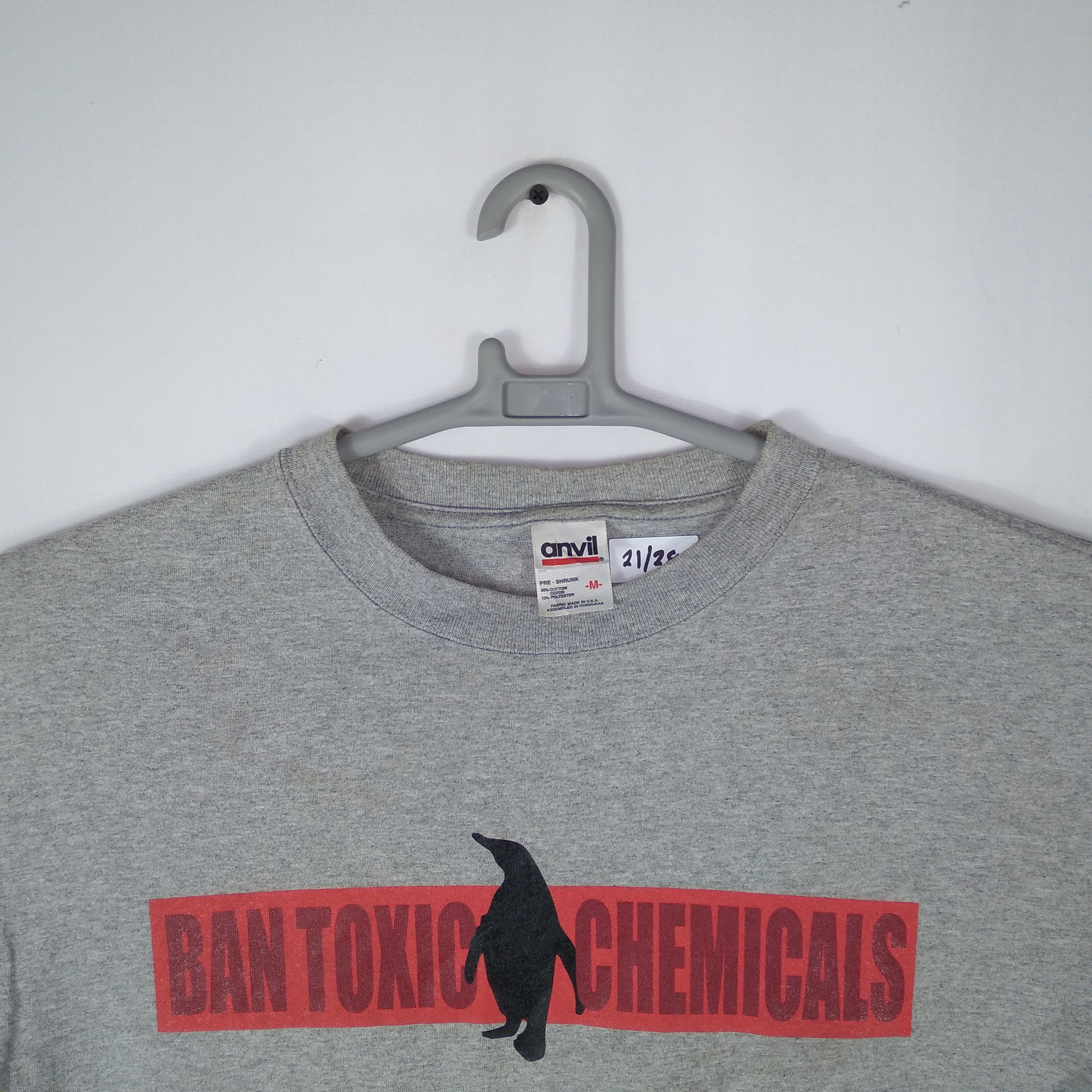 Anvil × Vintage × WWF Vintage 90s WWF Ban Toxic Chemicals Promo Tee By Anvil Size US L / EU 52-54 / 3 - 2 Thumbnail