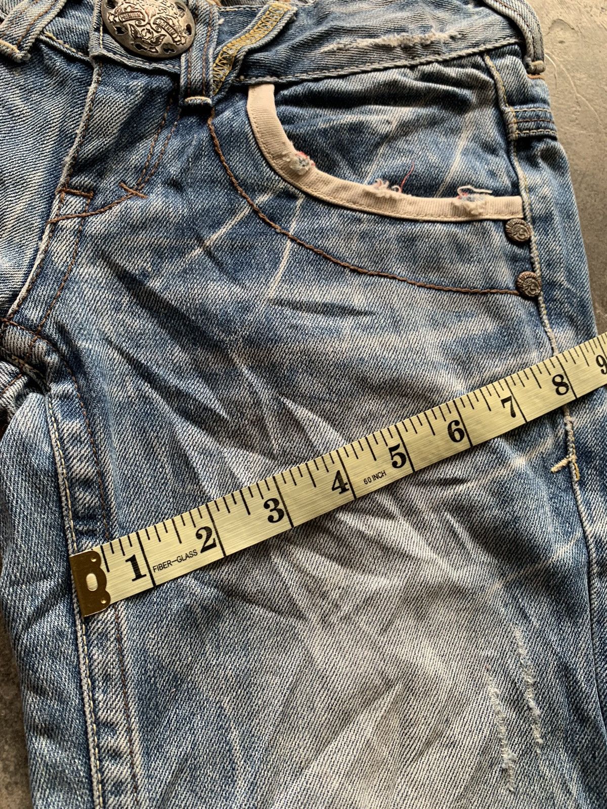 Japanese Brand Red Pepper Distressed Denim Size US 26 / EU 42 - 13 Thumbnail