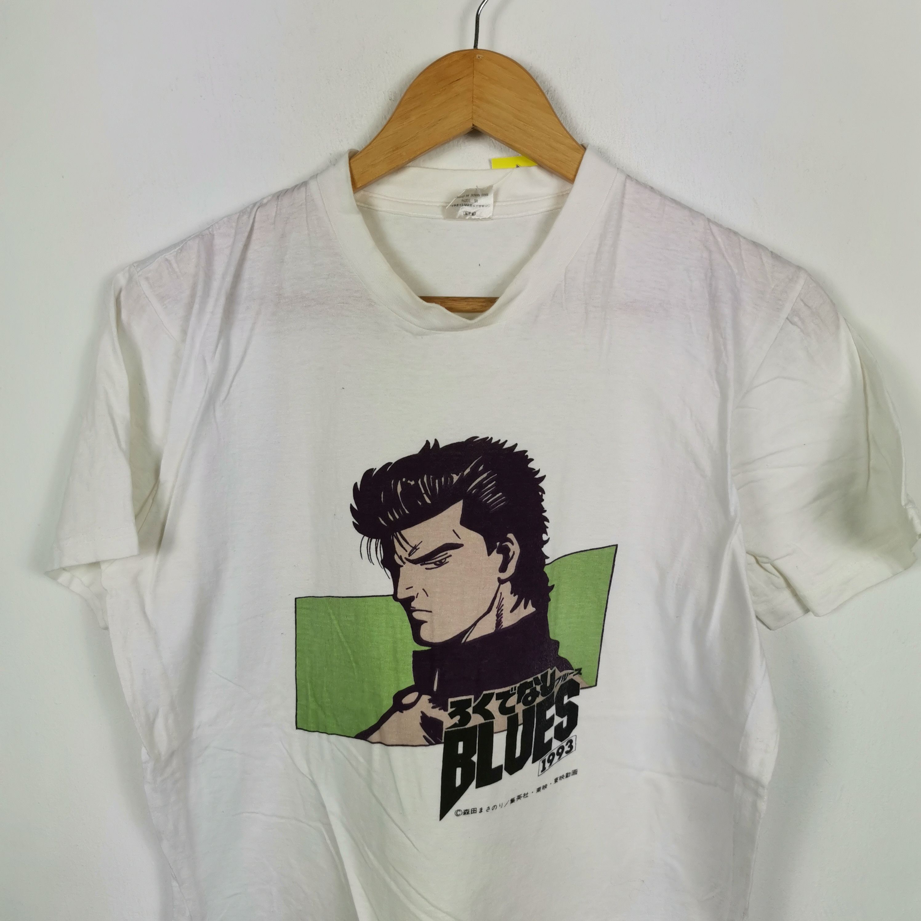 Anime Vintage 90s Bastard Blues T-Shirt Japan Masanori 56789 Size US M / EU 48-50 / 2 - 2 Thumbnail