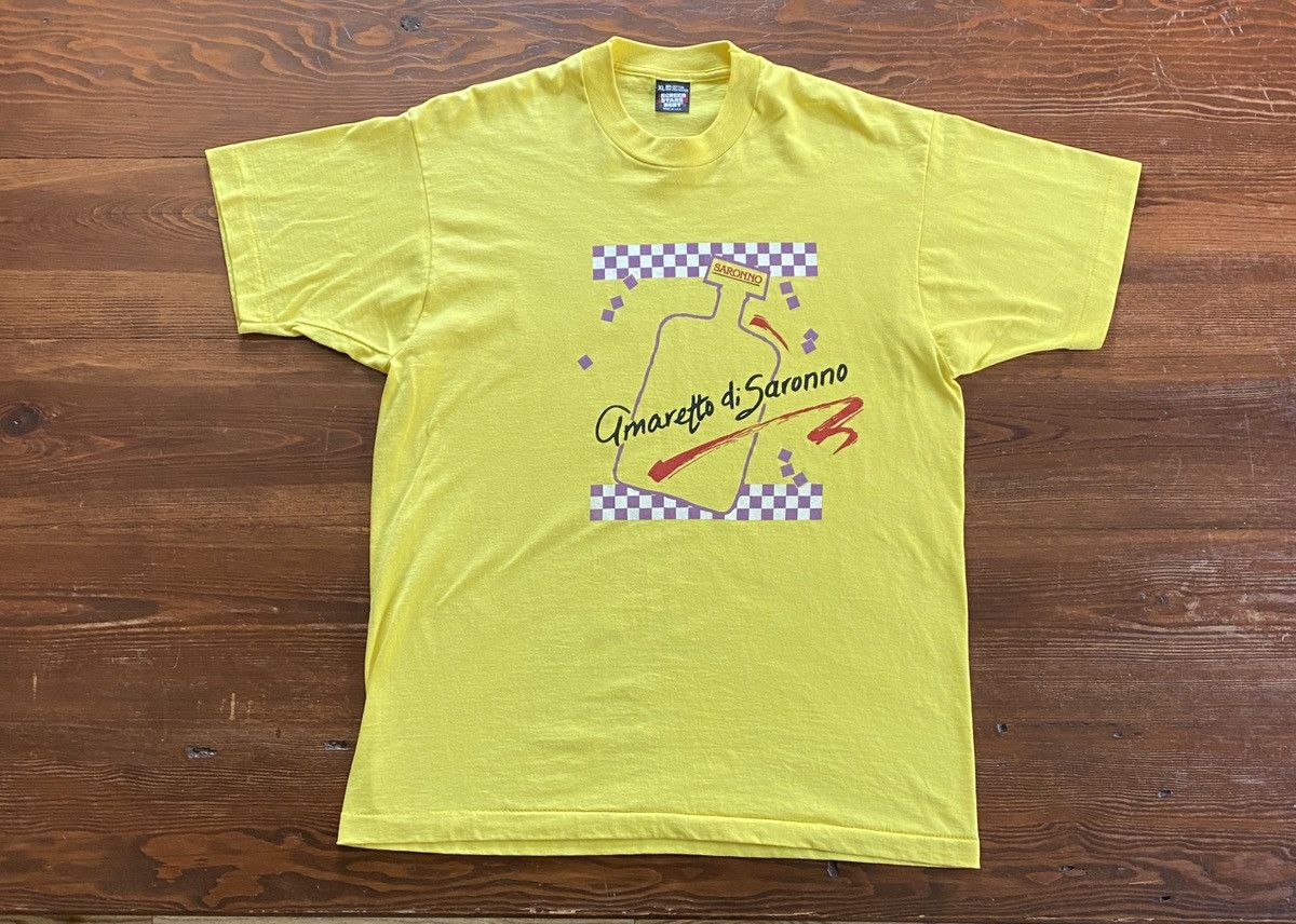Vintage Vintage 80’s Amaretto Saronno Single Stitch Screen Stars Tee Size US XL / EU 56 / 4 - 1 Thumbnail
