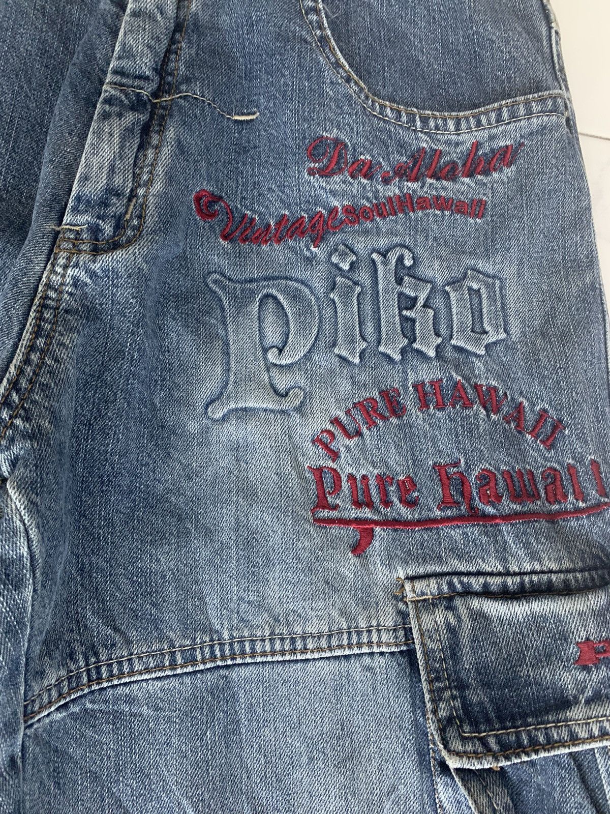 Piko Aloha Hawaii Cargo Denim Baggy Bondage