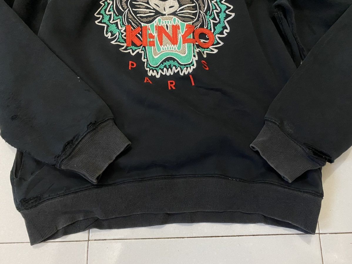 Kenzo Distressed KENZO Tiger Hoodie Size US XL / EU 56 / 4 - 8 Thumbnail