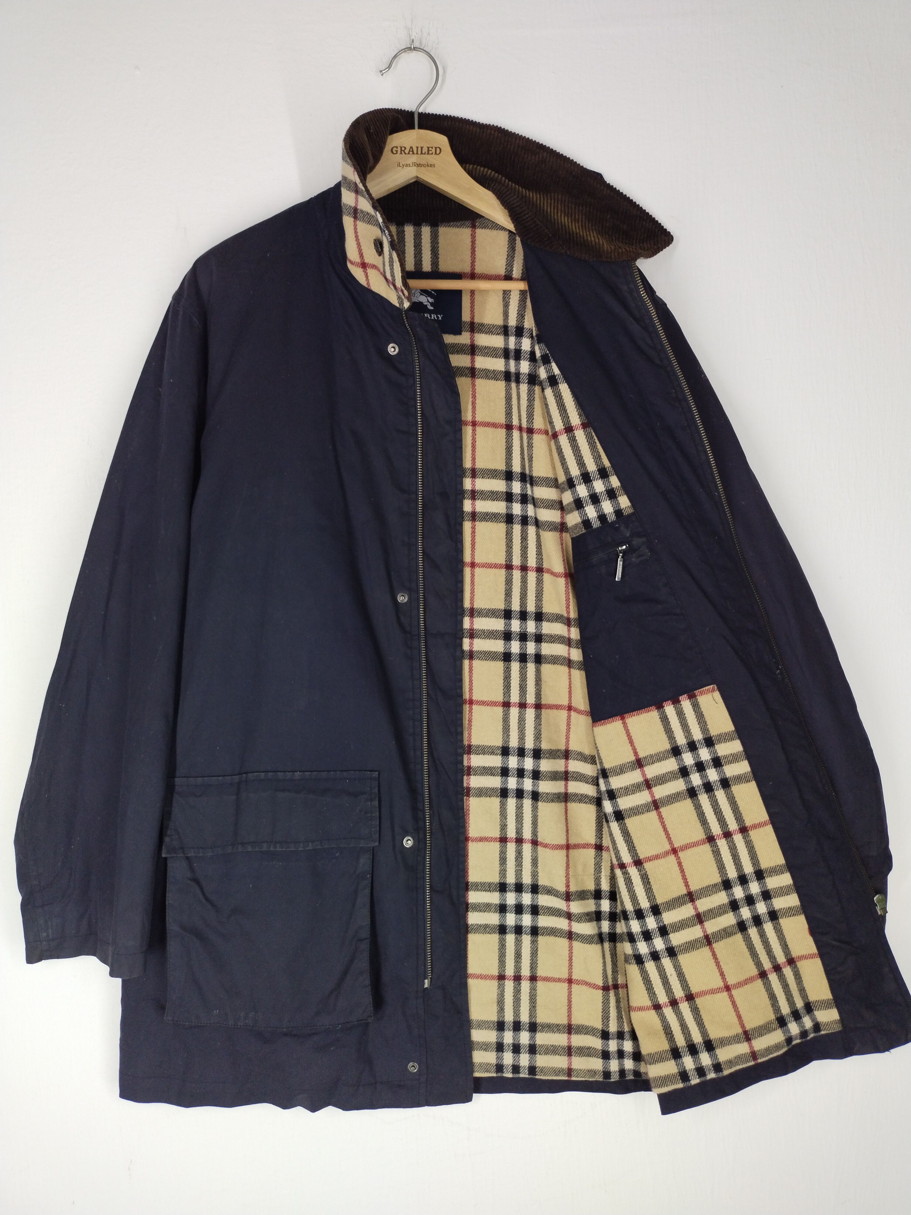 image of Burberry Prorsum Vintage Burberry Nova Check Coat Jacket, Men's (Size Large)
