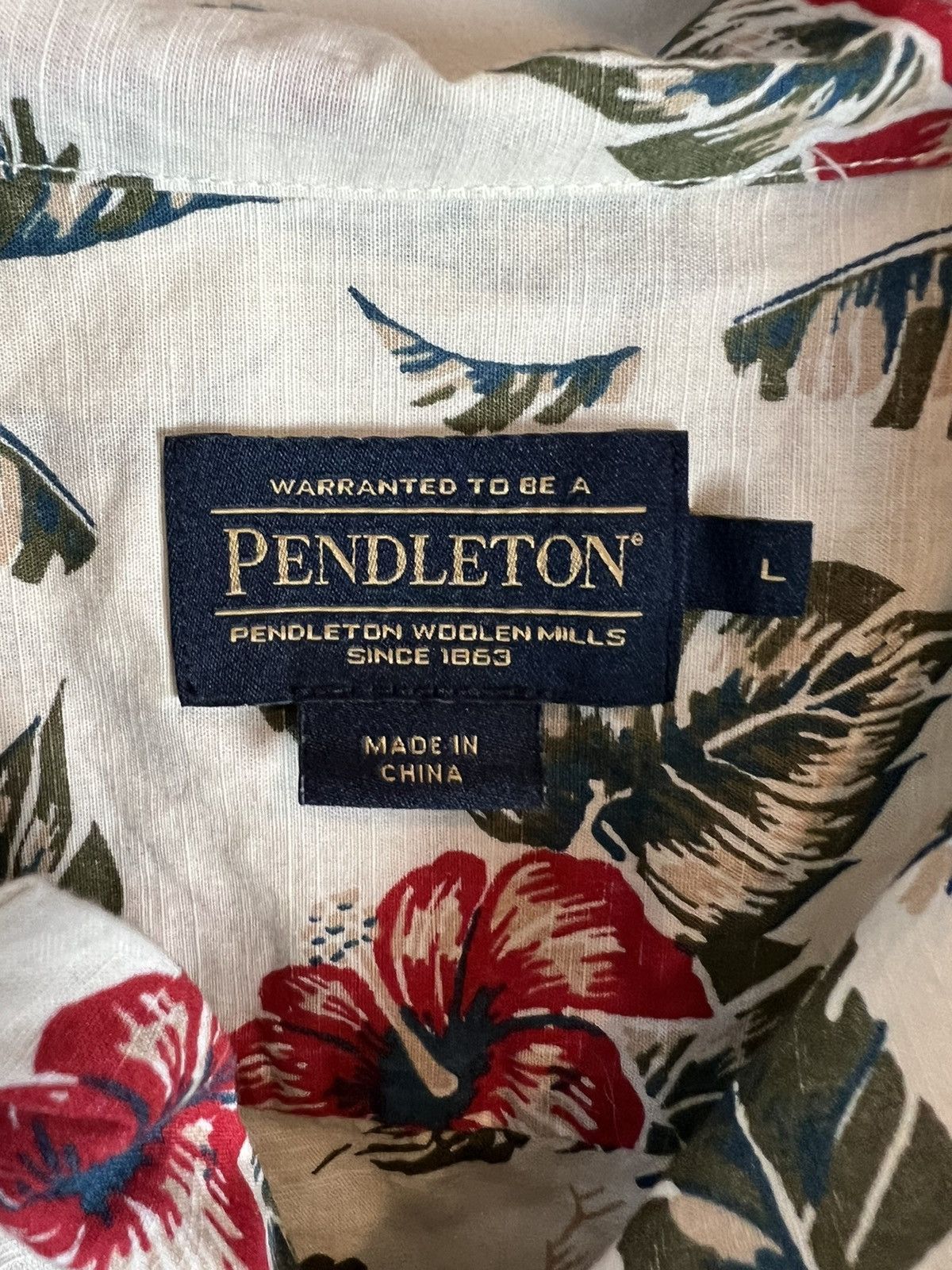 Pendleton Pendleton Hawaiian Floral Button Up Shirt Size US L / EU 52-54 / 3 - 3 Thumbnail