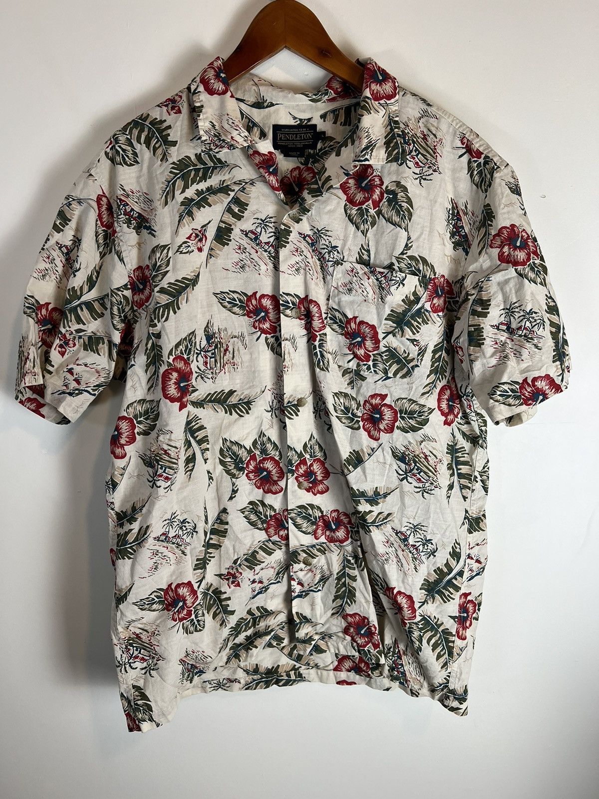 Pendleton Pendleton Hawaiian Floral Button Up Shirt Size US L / EU 52-54 / 3 - 1 Thumbnail