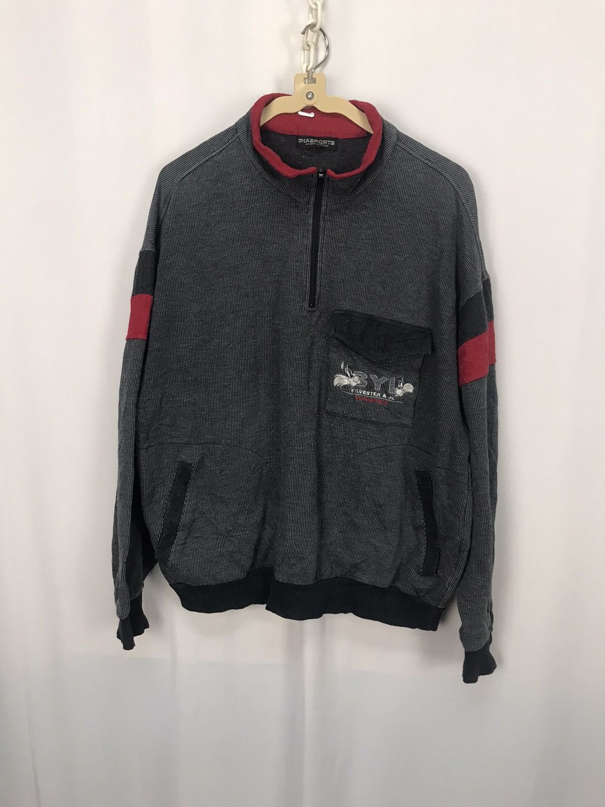 Vintage × Warner Bros Vintage Warner bros by pia sport half zipper sweatshirt Size US L / EU 52-54 / 3 - 7 Thumbnail