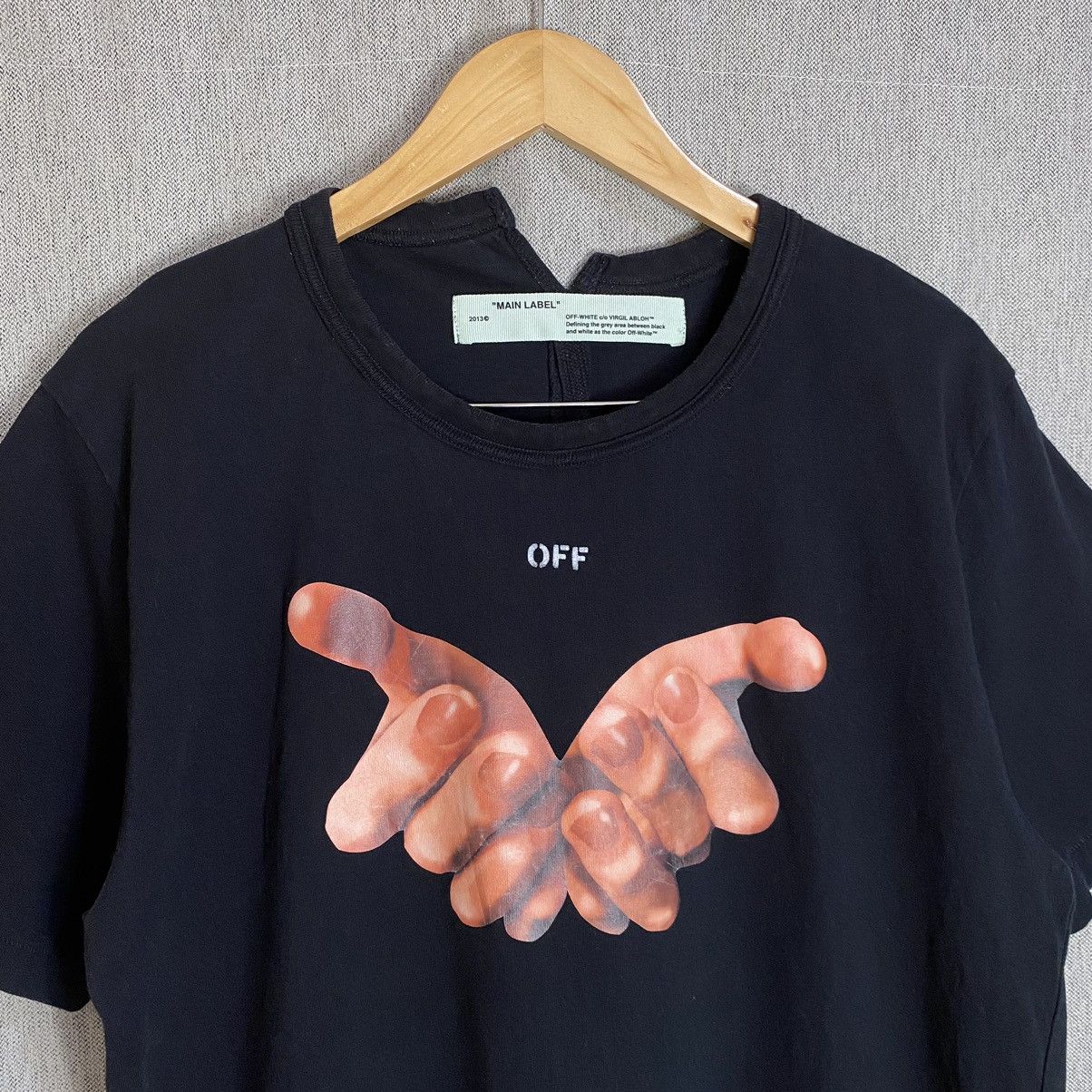 Off-White Off White - Square Hands Asymmetric T-Shirt Size US L / EU 52-54 / 3 - 3 Thumbnail