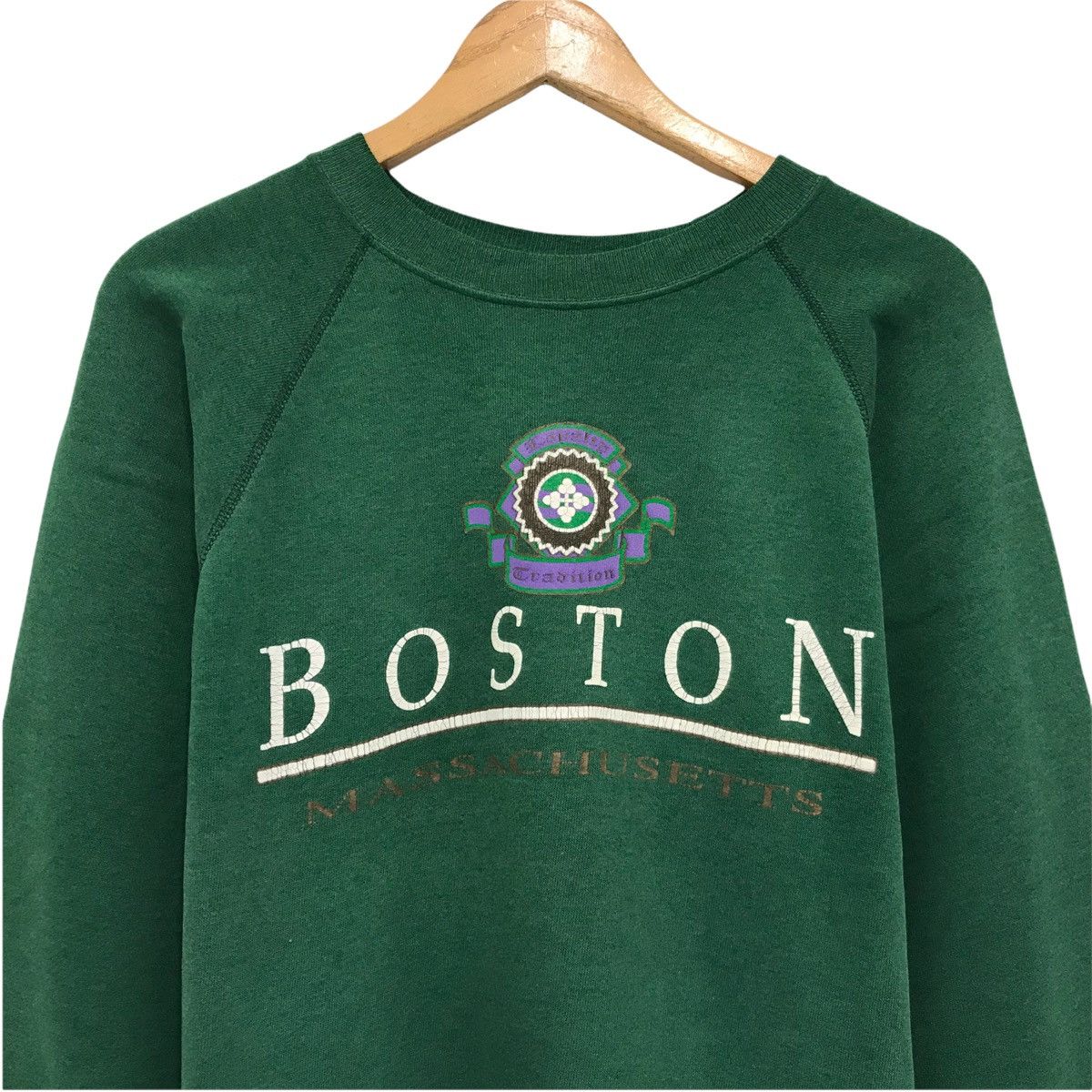 Vintage Vintage 80s Boston Big Logo Sweatshirt Size US M / EU 48-50 / 2 - 2 Thumbnail