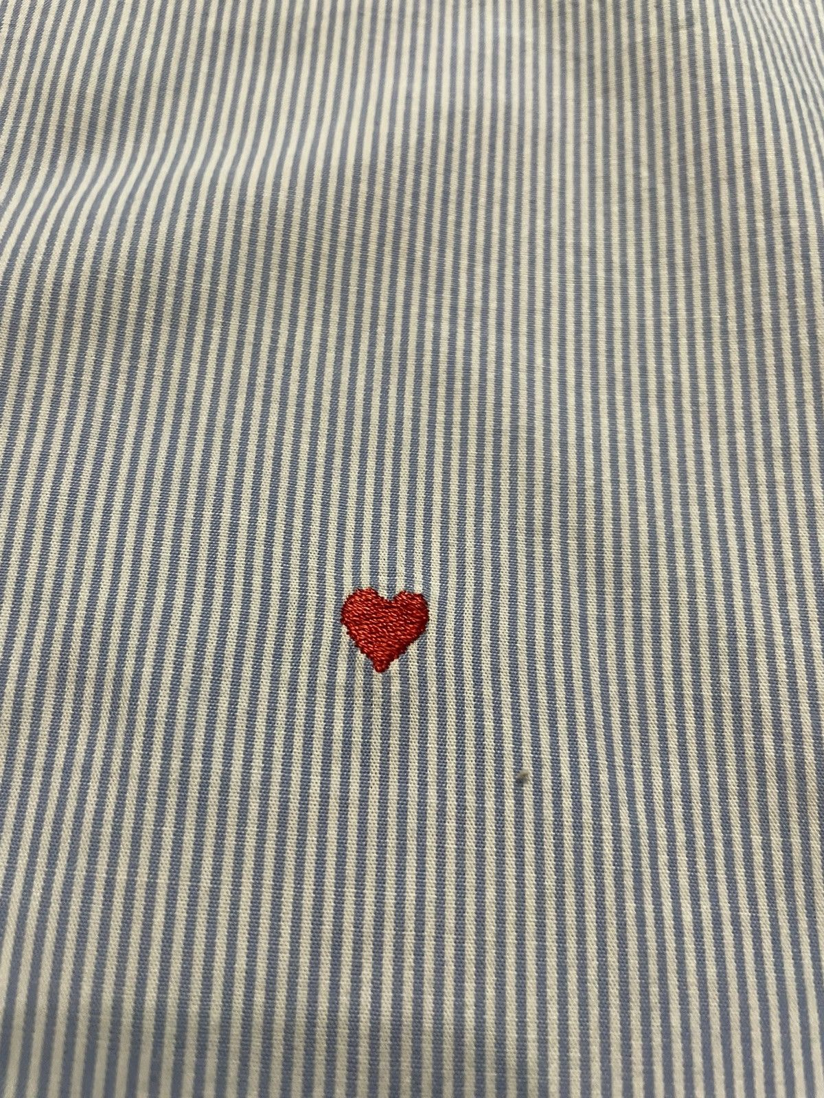 Moschino × Vintage Moschino Vintage Blue Heart Embroidered Shirt Size US M / EU 48-50 / 2 - 6 Thumbnail