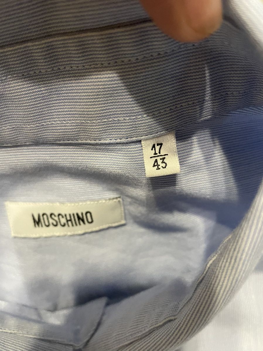 Designer × Moschino × Vintage Moschino Vintage Blue Heart Embroidered Shirt Size US M / EU 48-50 / 2 - 4 Thumbnail