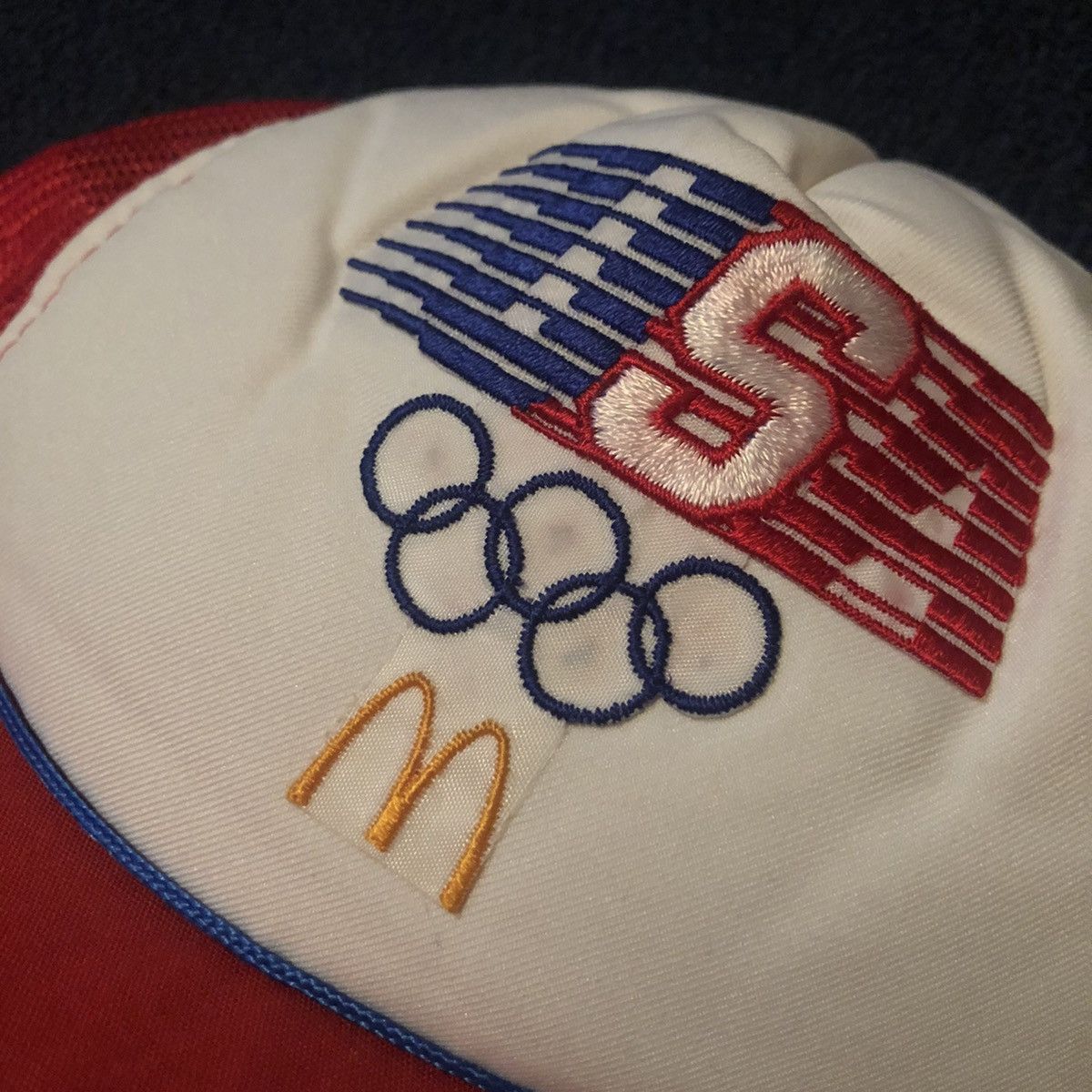 USA Olympics Vintage 1984 USA Olympics McDonald’s Script Trucker Hat 80s Size ONE SIZE - 4 Thumbnail