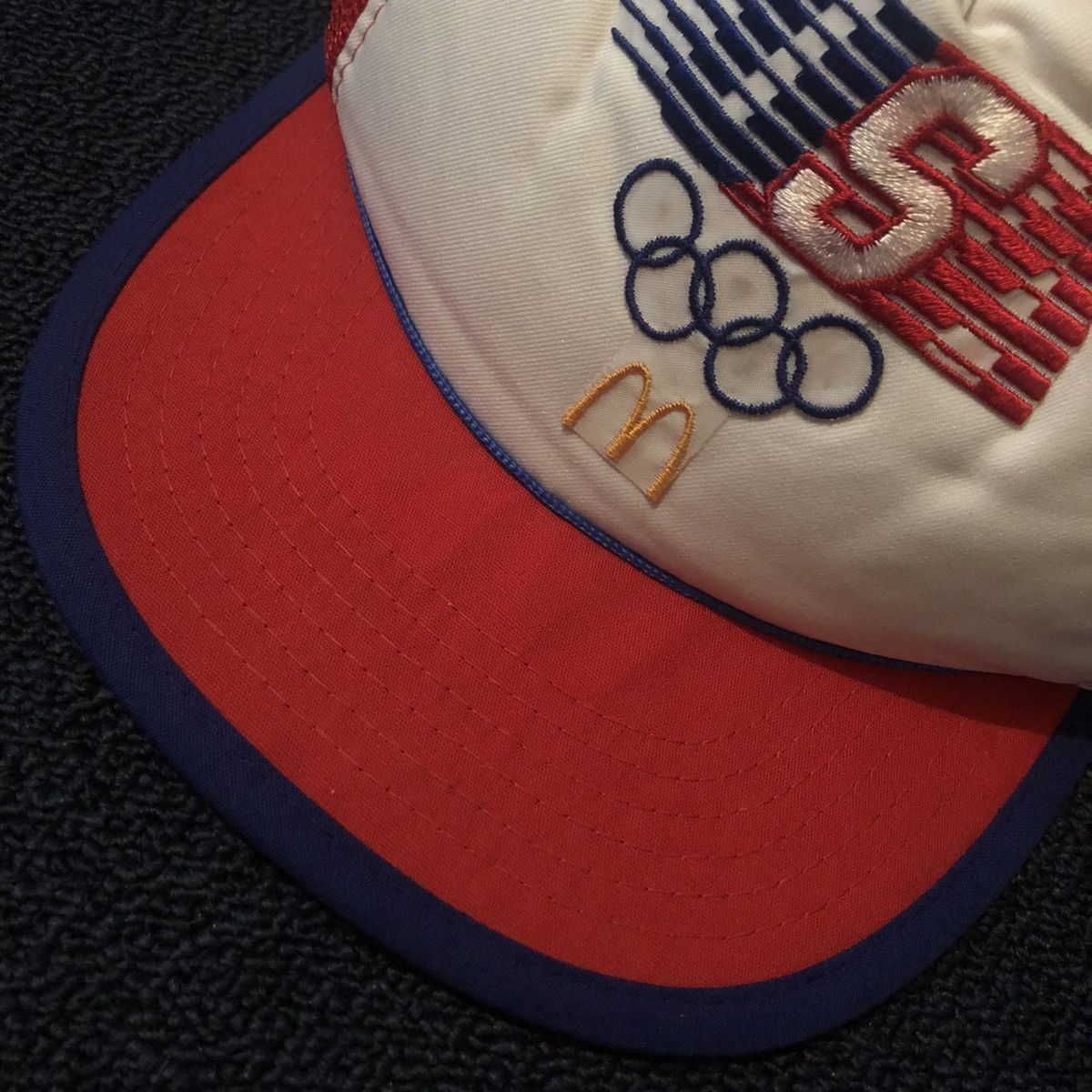 USA Olympics Vintage 1984 USA Olympics McDonald’s Script Trucker Hat 80s Size ONE SIZE - 7 Thumbnail