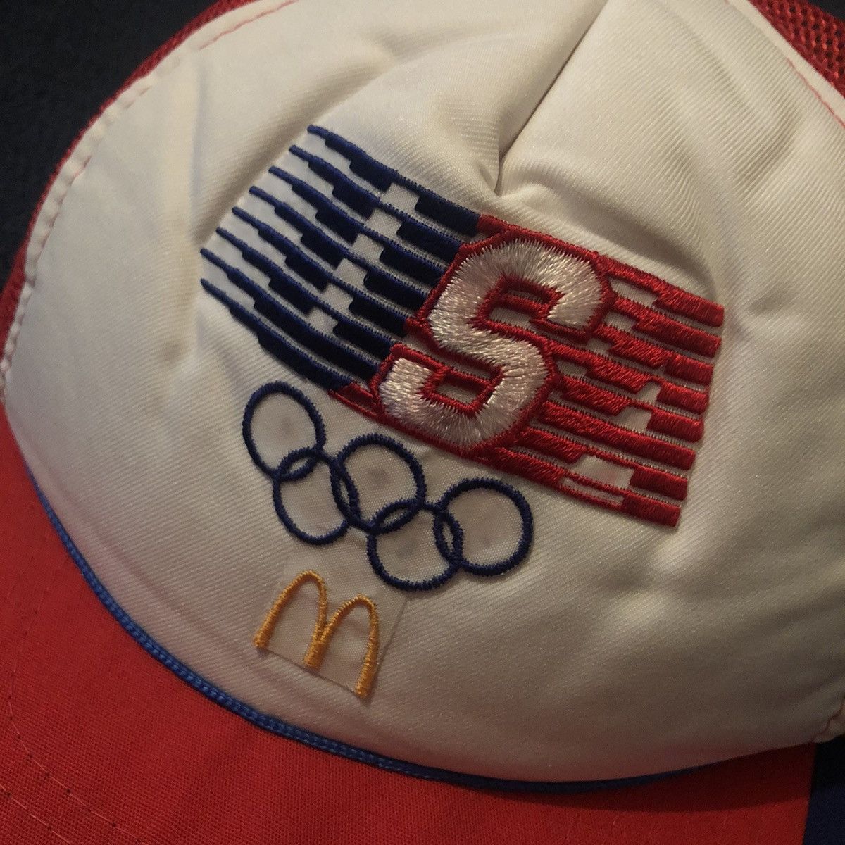 USA Olympics Vintage 1984 USA Olympics McDonald’s Script Trucker Hat 80s Size ONE SIZE - 3 Thumbnail