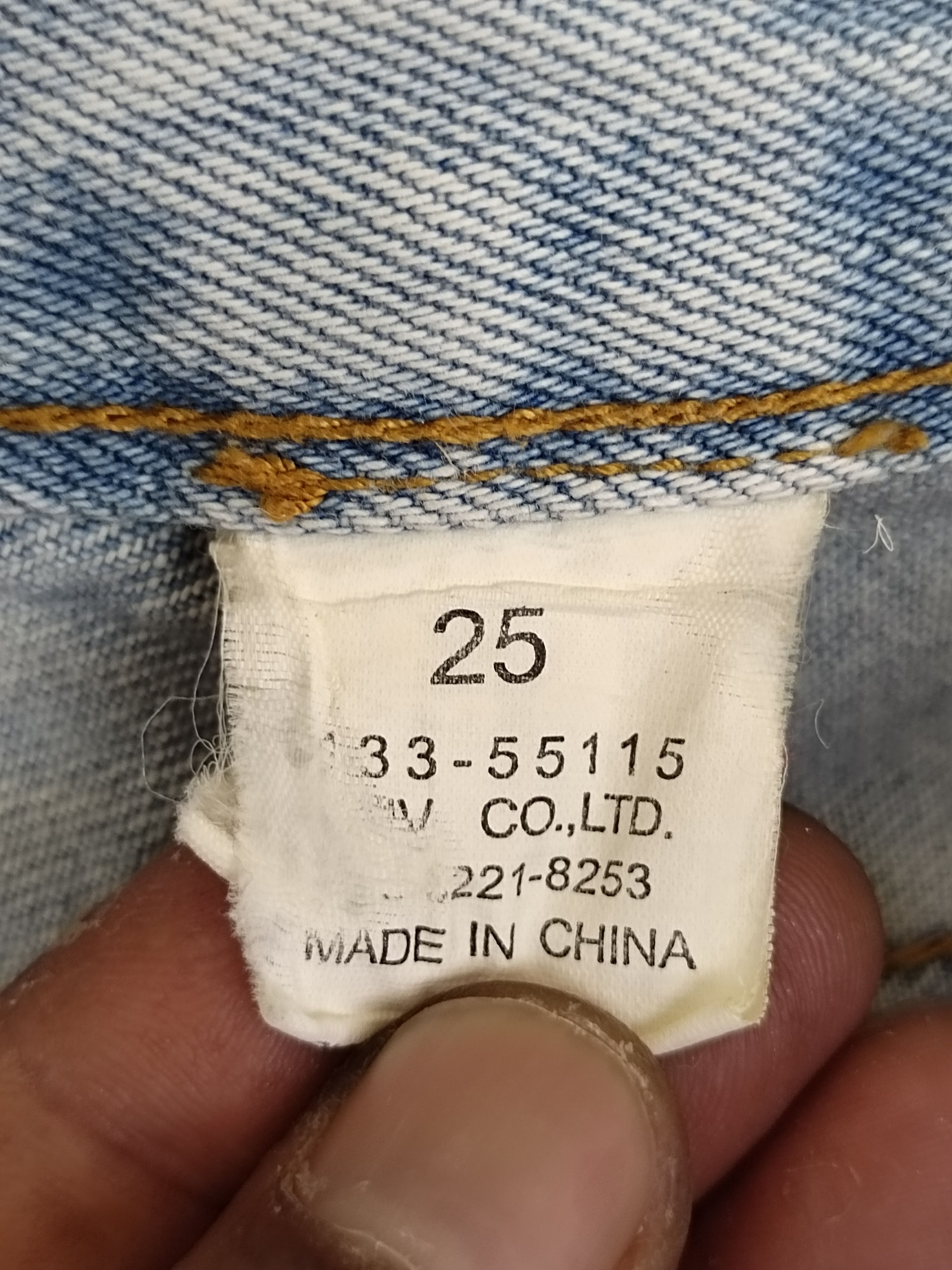 Japanese Brand 🇯🇵 Cocolulu Spell Out Distressed Light Wash Denim Jeans Size US 30 / EU 46 - 19 Thumbnail