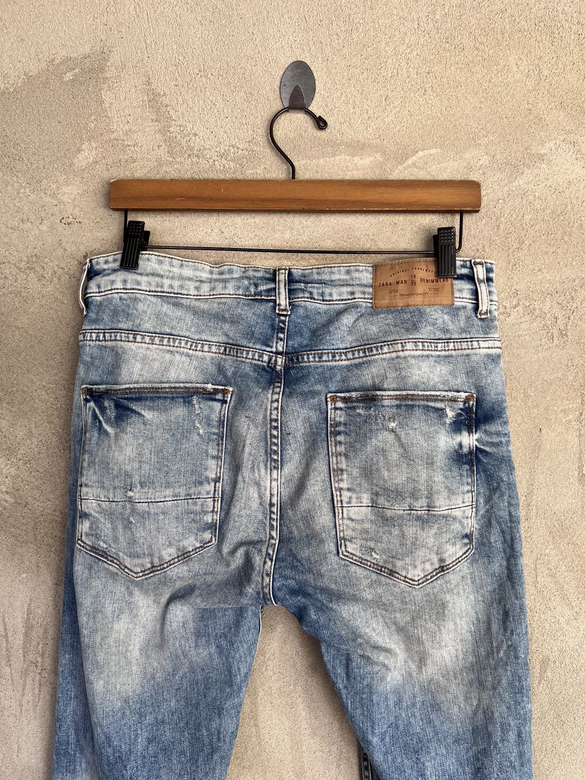 Zara Zara Distressed Denim Pant Size US 32 / EU 48 - 7 Thumbnail