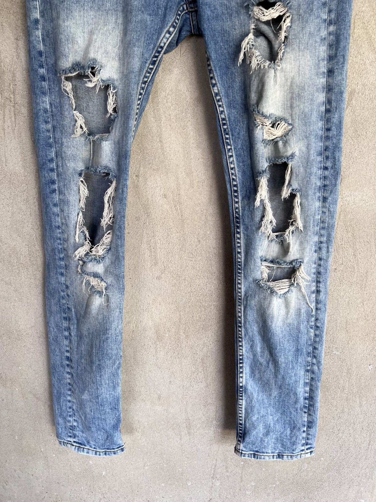 Zara Zara Distressed Denim Pant Size US 32 / EU 48 - 4 Thumbnail
