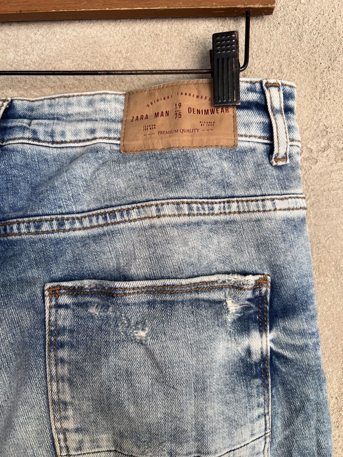 Zara Zara Distressed Denim Pant Size US 32 / EU 48 - 8 Thumbnail
