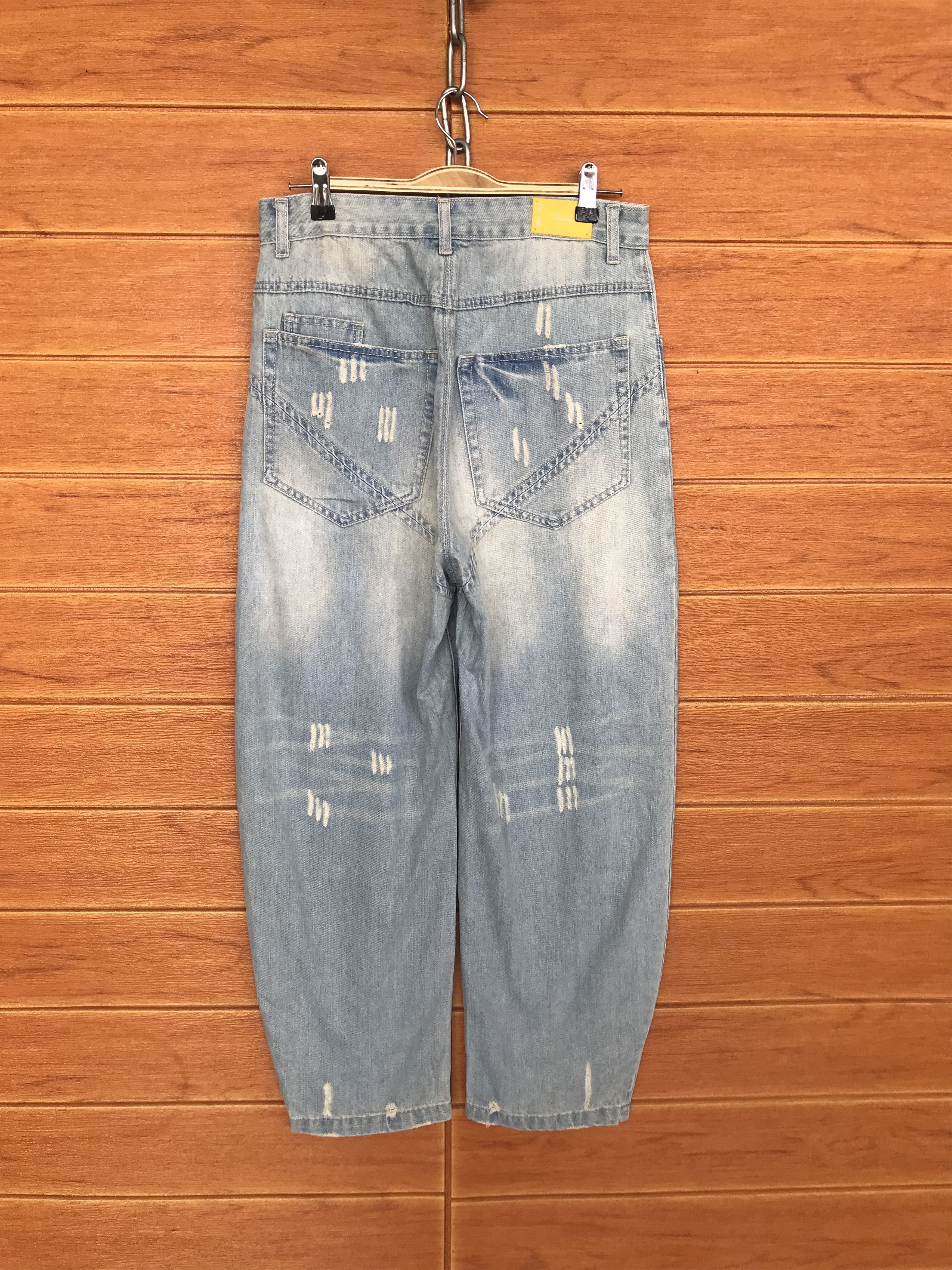 Japanese Brand Bit Activities Baggy Distressed Denim Jeans Size US 28 / EU 44 - 2 Thumbnail