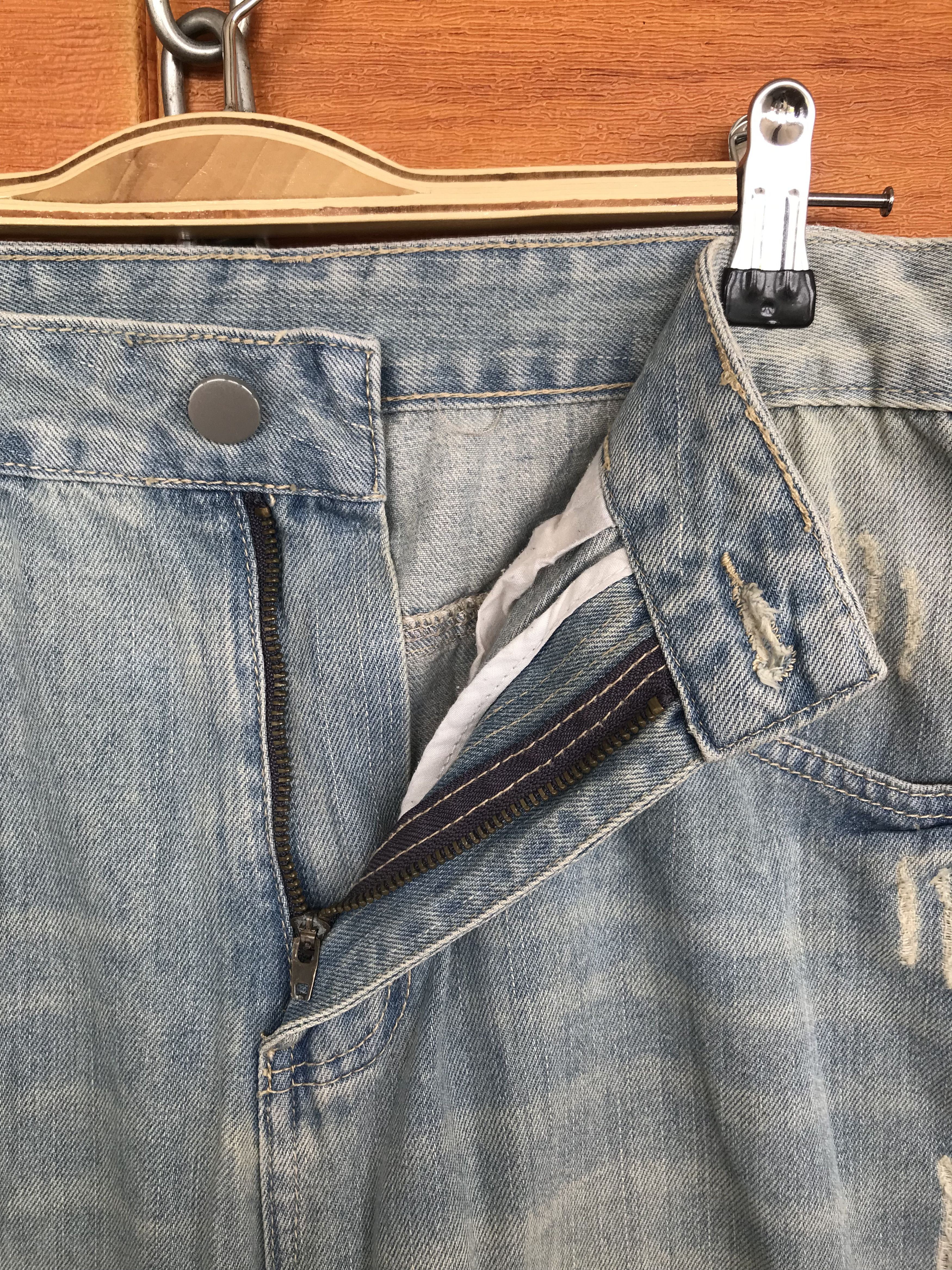 Japanese Brand Bit Activities Baggy Distressed Denim Jeans Size US 28 / EU 44 - 9 Thumbnail
