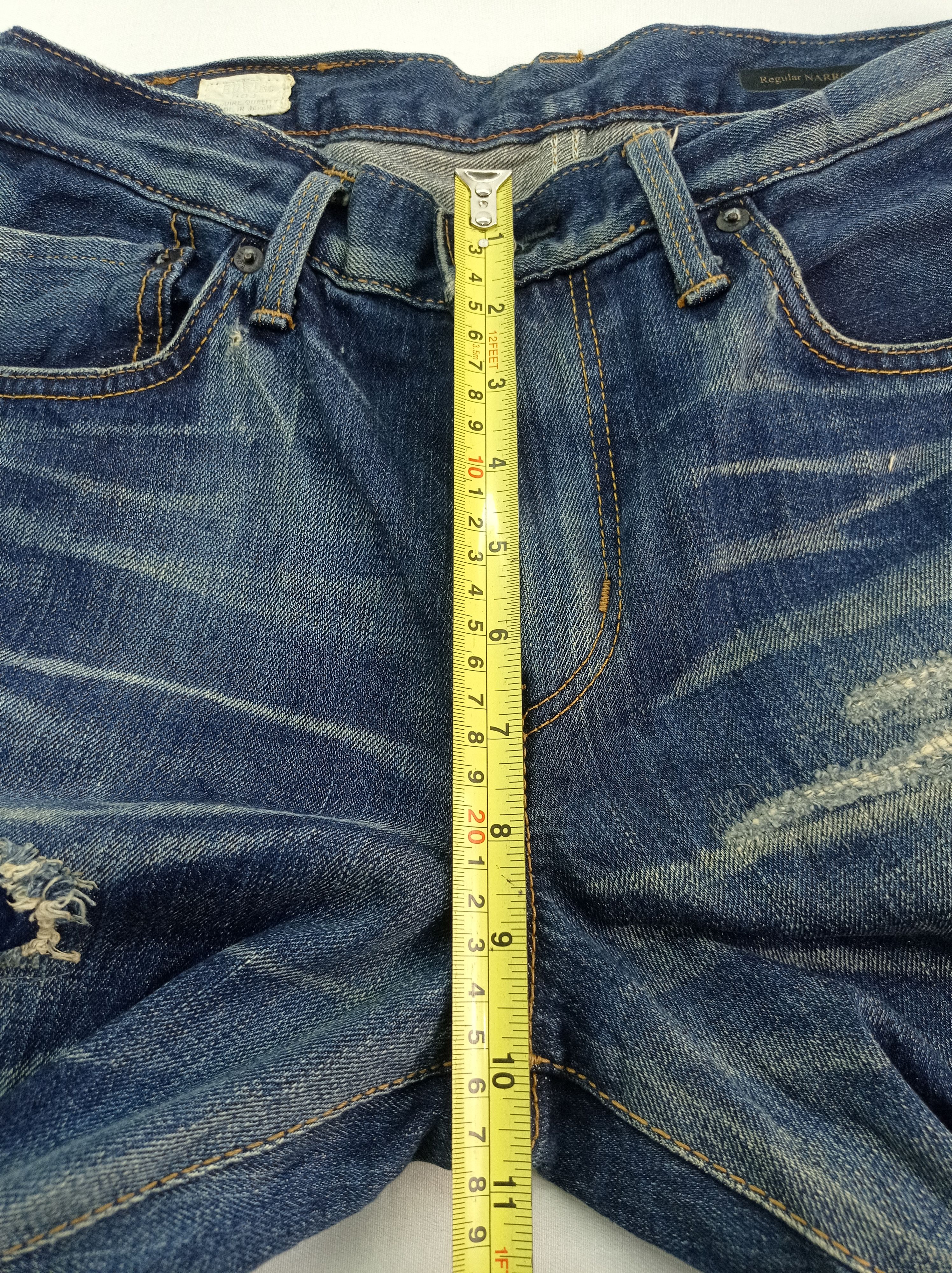 Edwin × Japanese Brand Edwin Distressed Faded Denim Pants Size US 30 / EU 46 - 23 Thumbnail