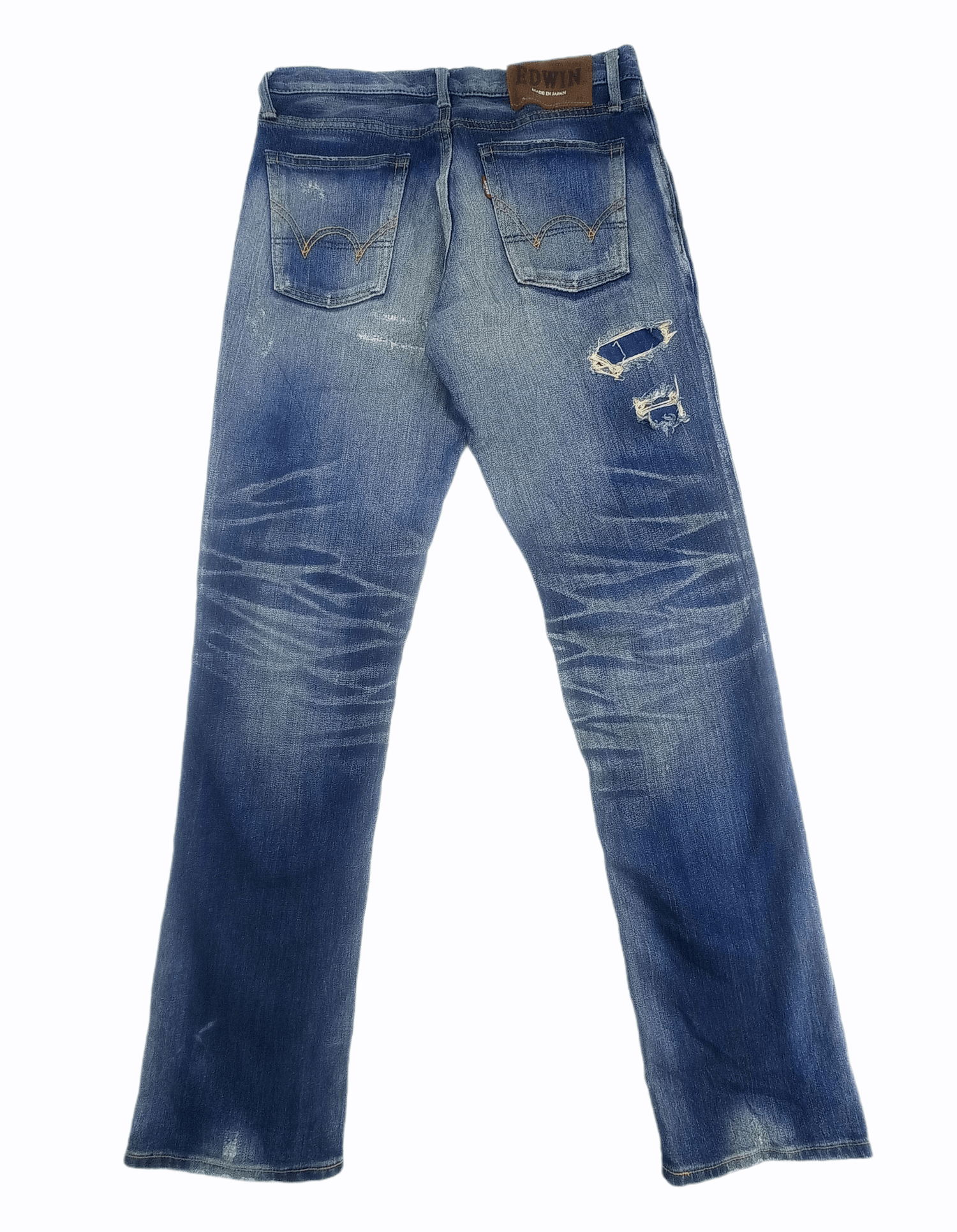 Edwin × Japanese Brand Edwin Distressed Faded Denim Pants Size US 30 / EU 46 - 2 Thumbnail
