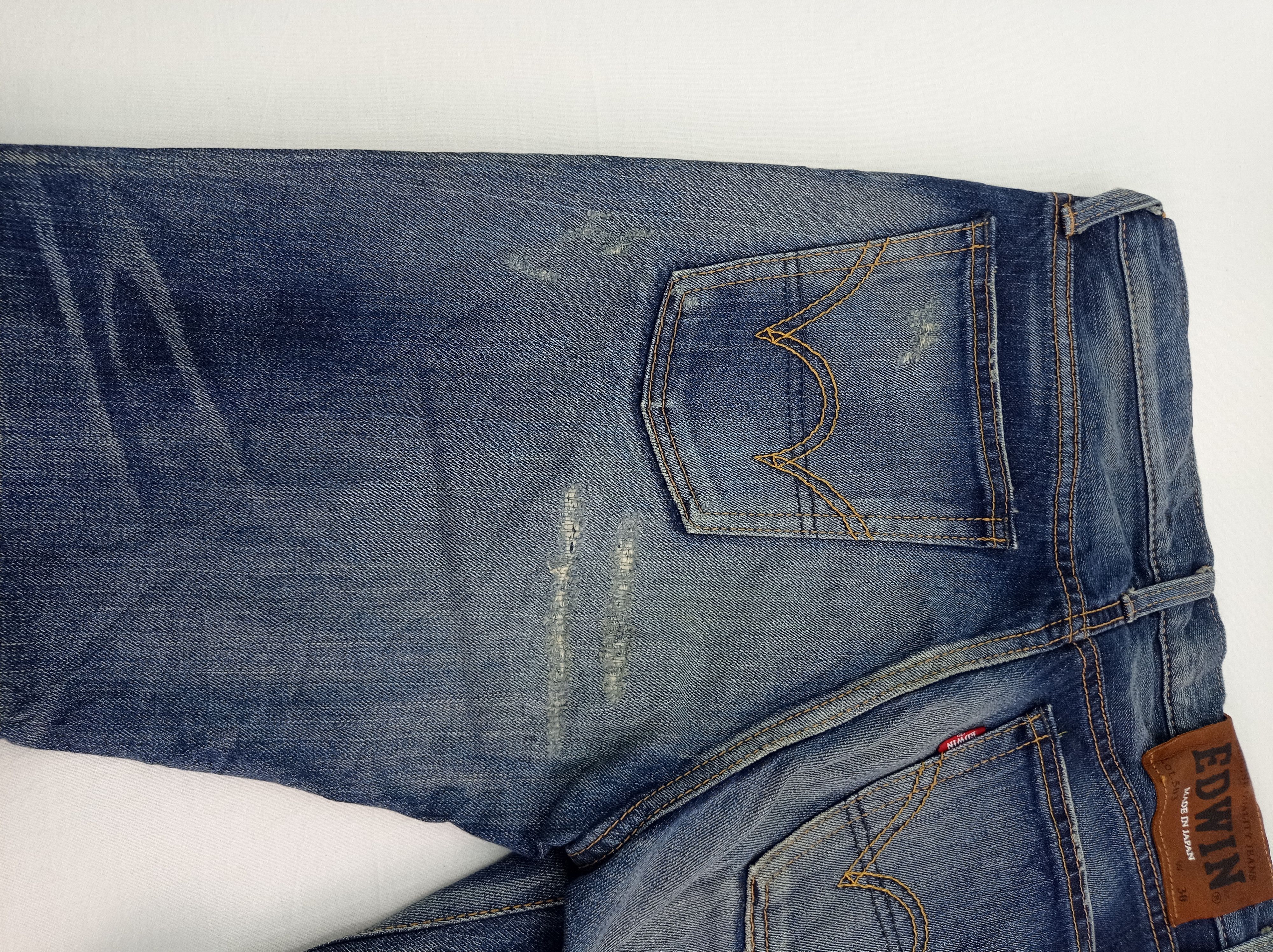 Edwin × Japanese Brand Edwin Distressed Faded Denim Pants Size US 30 / EU 46 - 14 Thumbnail