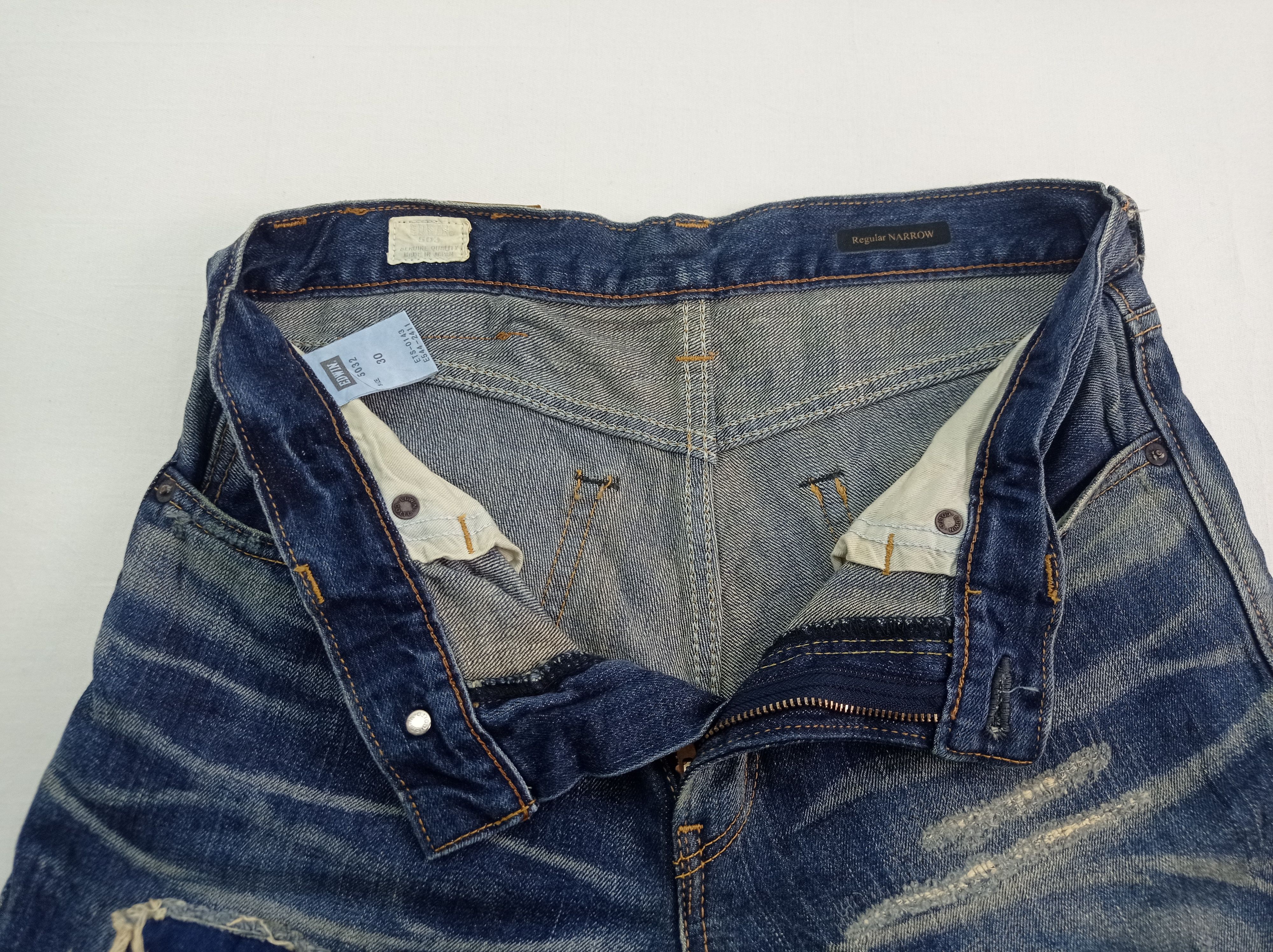 Edwin × Japanese Brand Edwin Distressed Faded Denim Pants Size US 30 / EU 46 - 7 Thumbnail