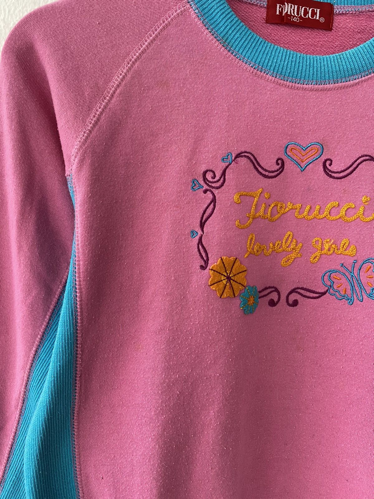 Designer Fiorucci Embroidered Logo Crewneck Sweatshirt Size US XXS / EU 40 - 3 Thumbnail