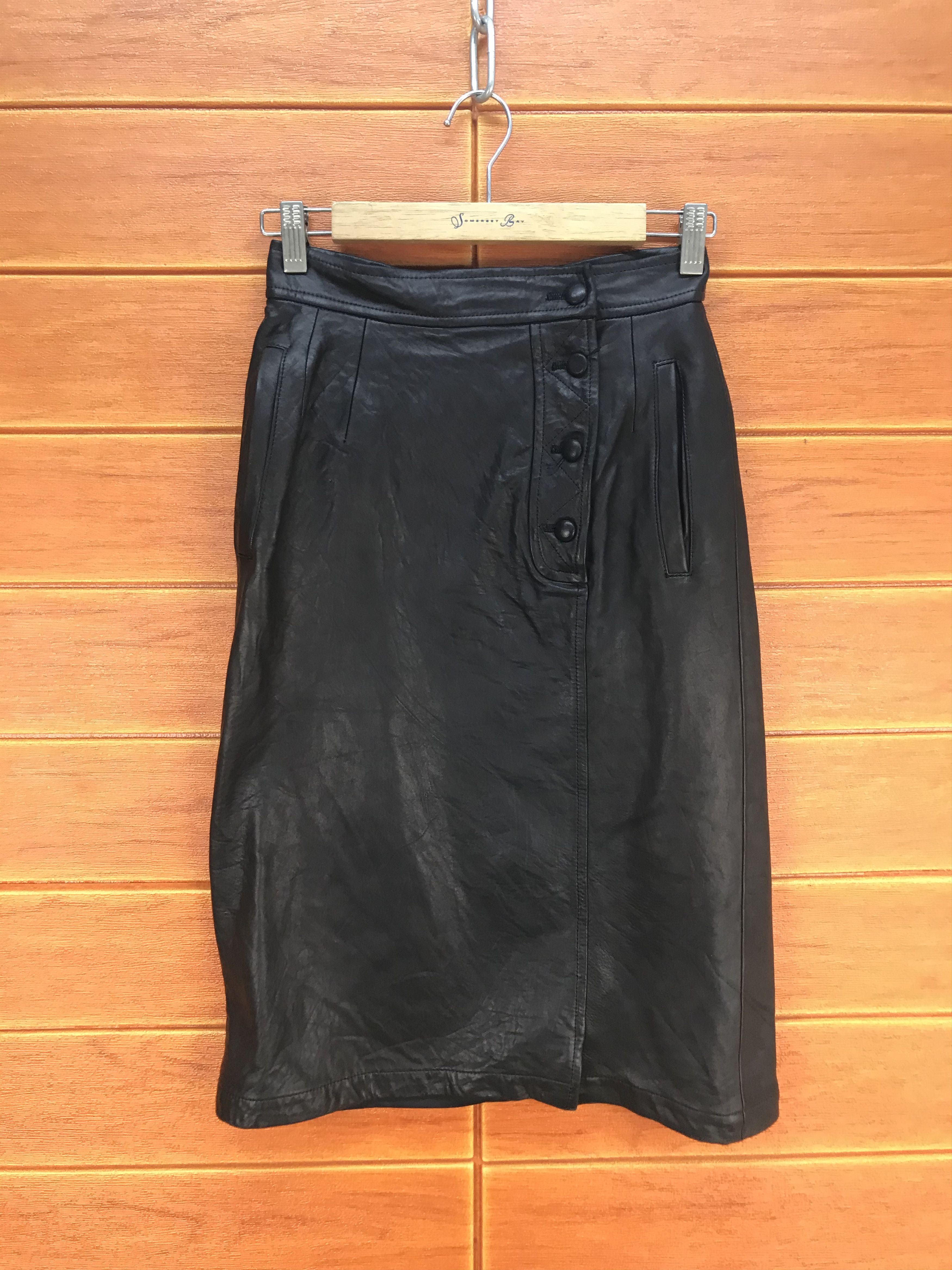 Genuine Leather CHRISTIAN DIOR SPORTS Leather Skirt Size 26" / US 2 / IT 38 - 1 Thumbnail
