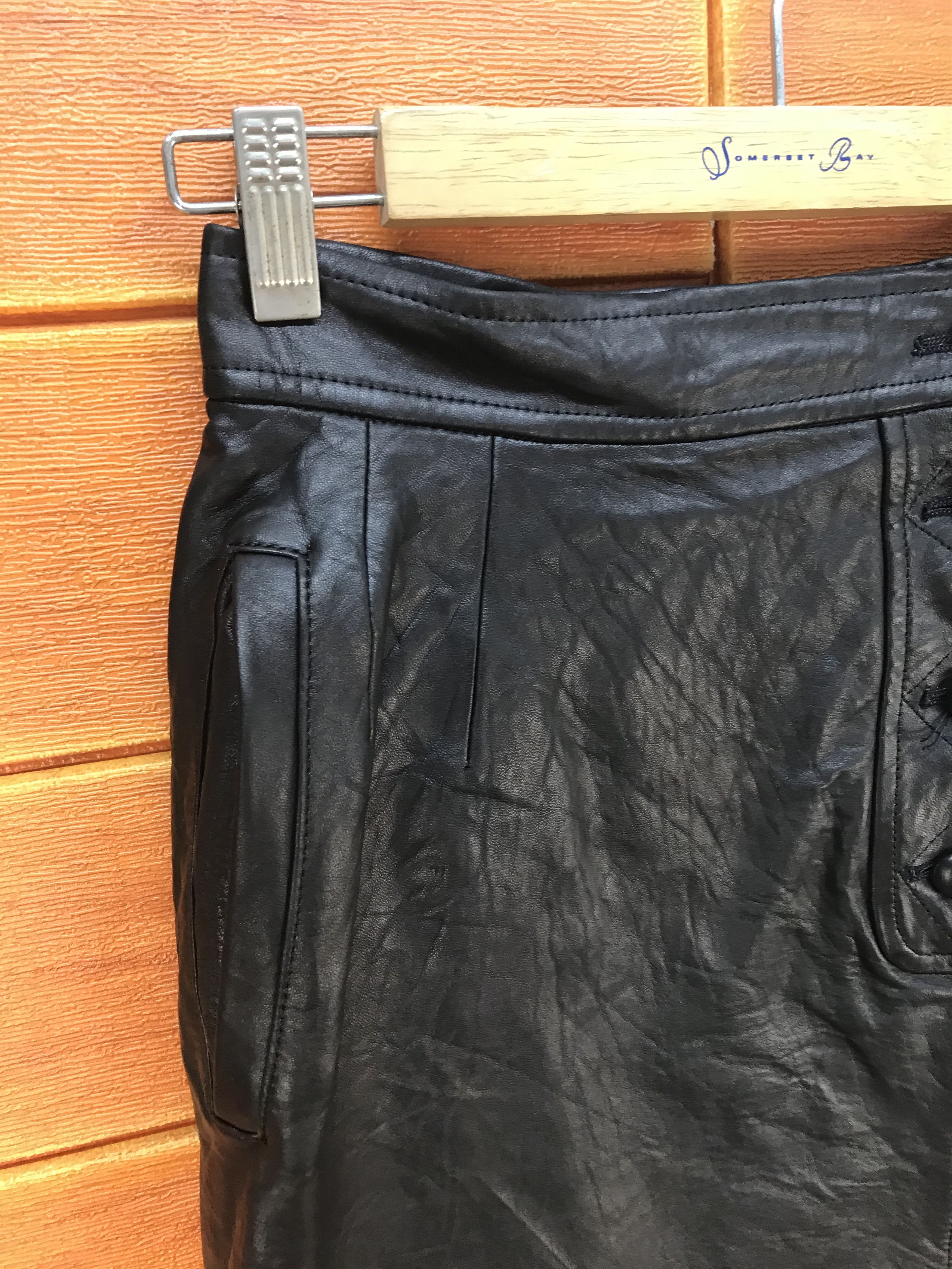 Genuine Leather CHRISTIAN DIOR SPORTS Leather Skirt Size 26" / US 2 / IT 38 - 3 Thumbnail