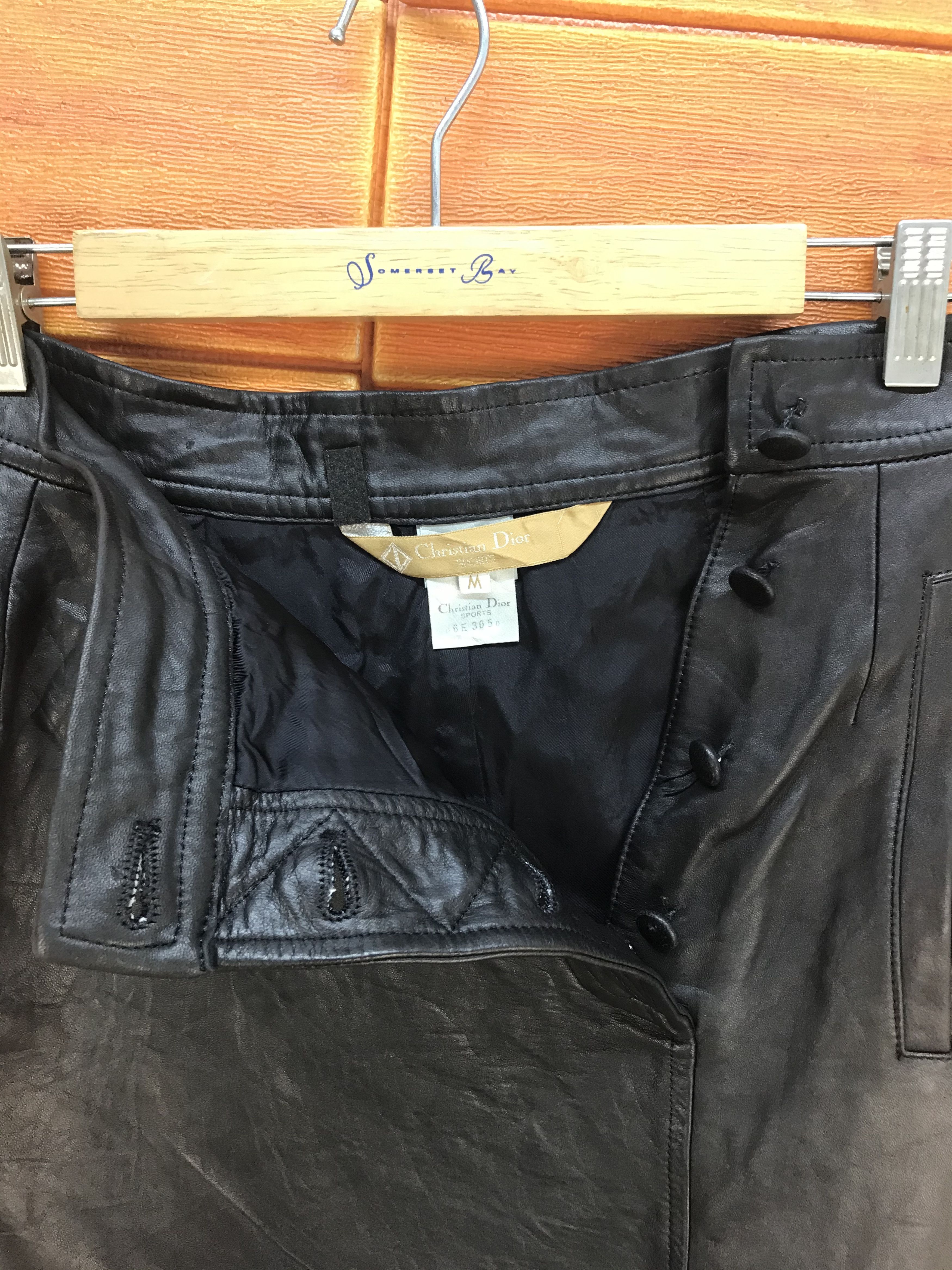 Genuine Leather CHRISTIAN DIOR SPORTS Leather Skirt Size 26" / US 2 / IT 38 - 6 Thumbnail