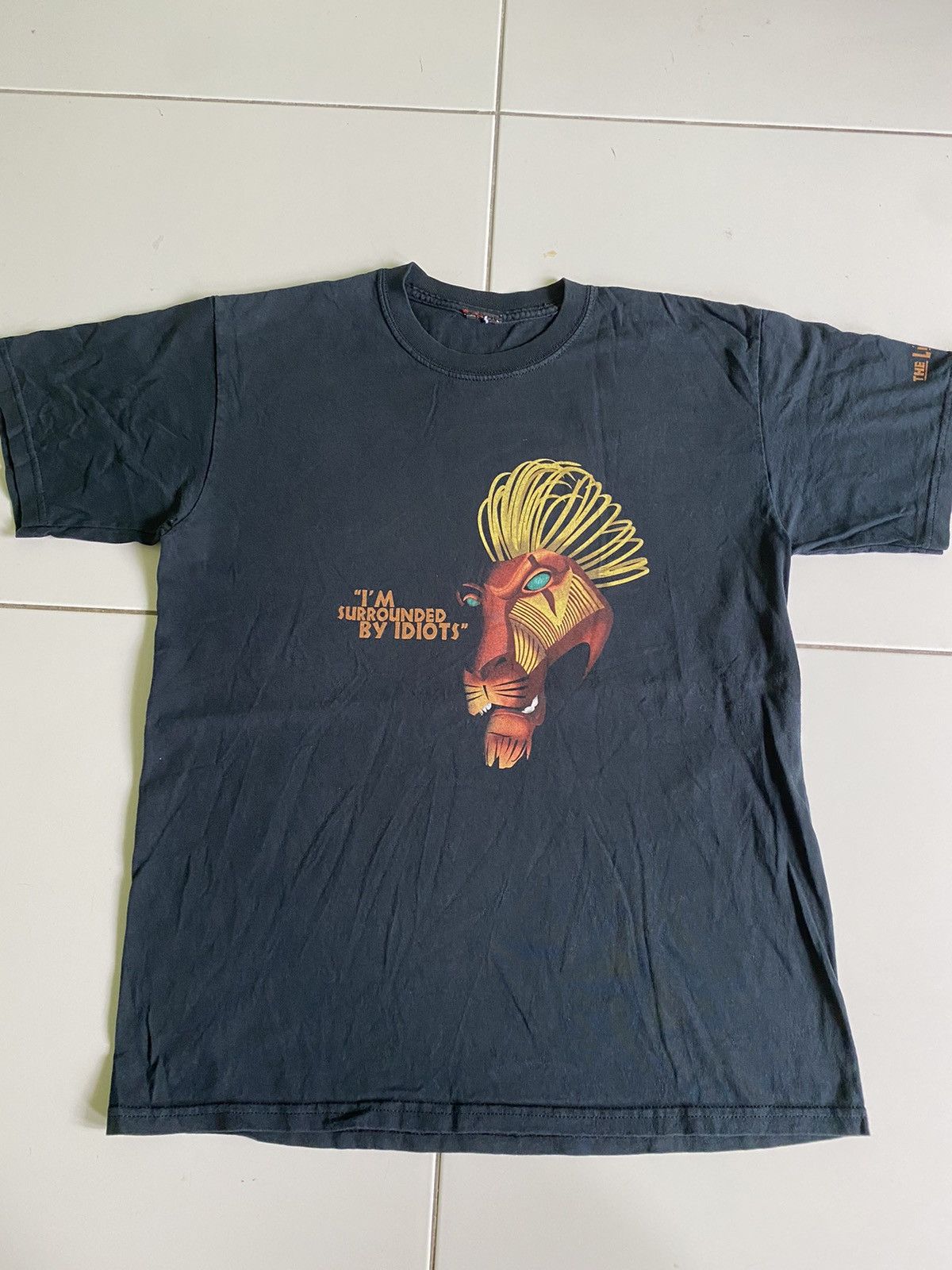 Vintage The Lion King I’m Surrounded By Idiots Black Shirt