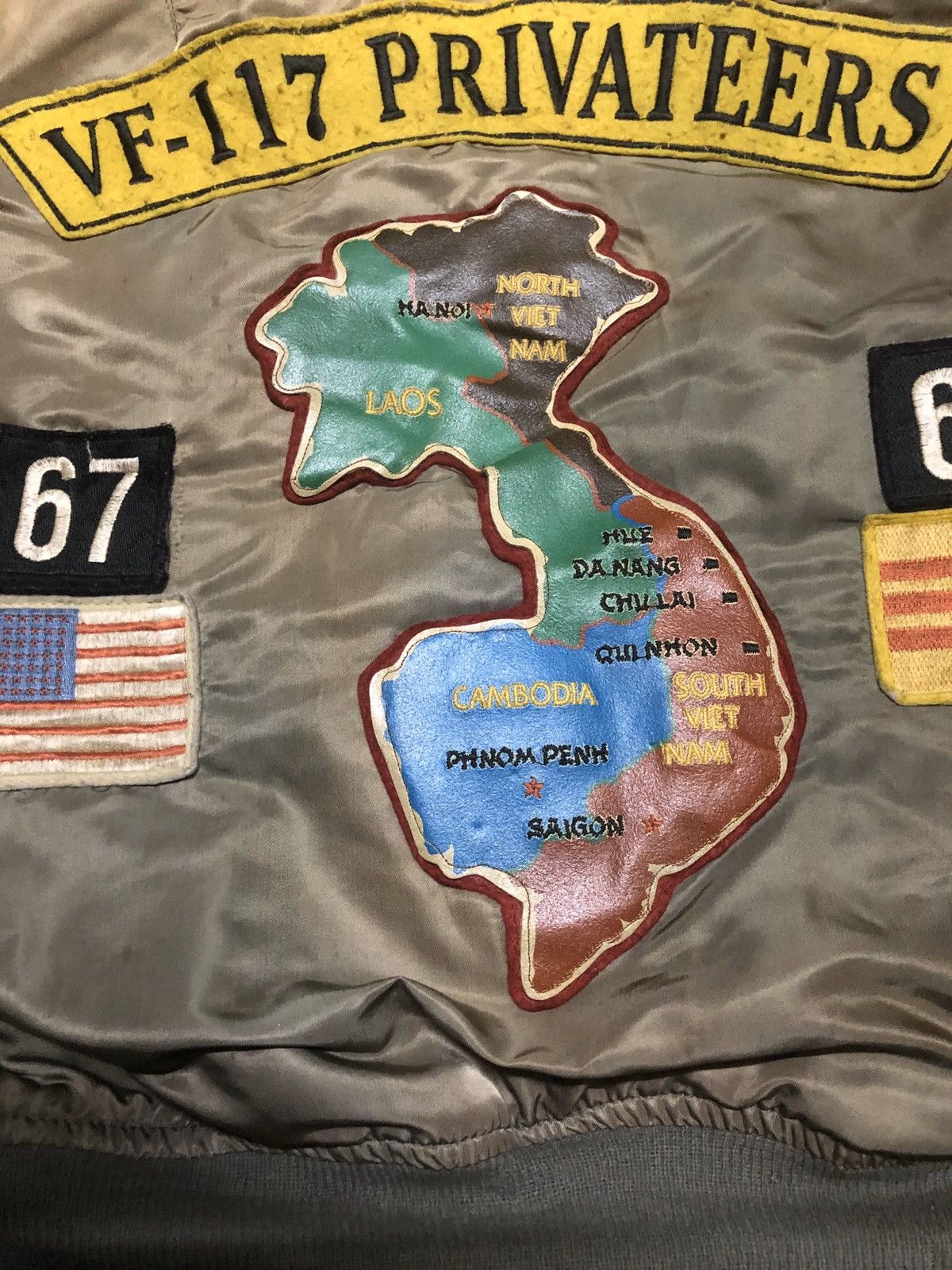 Avirex Vintage 80’s MA 1 Flyers Souvenir Jacket Avirex Vietnam War Size US M / EU 48-50 / 2 - 2 Thumbnail