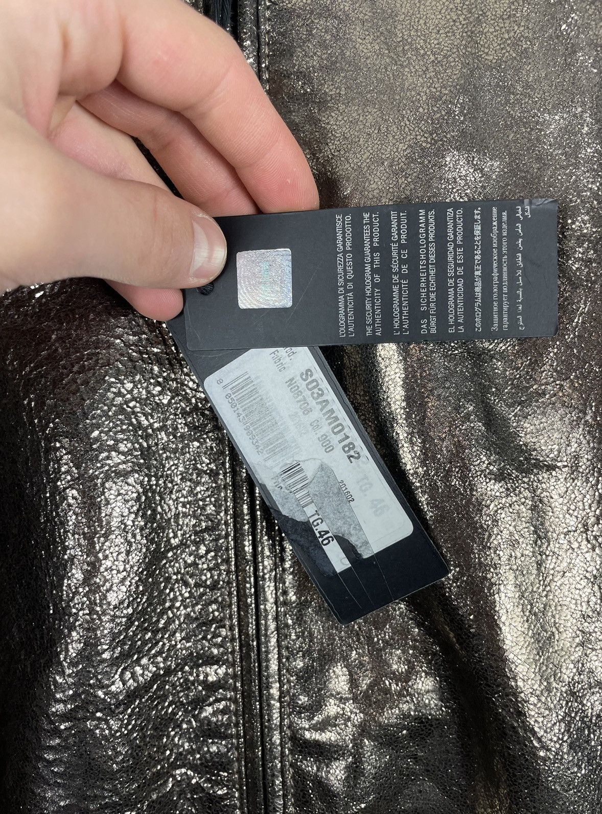 Just Cavalli DS! Just Cavalli Leather Metallic Bomber Jacket Size US S / EU 44-46 / 1 - 4 Thumbnail