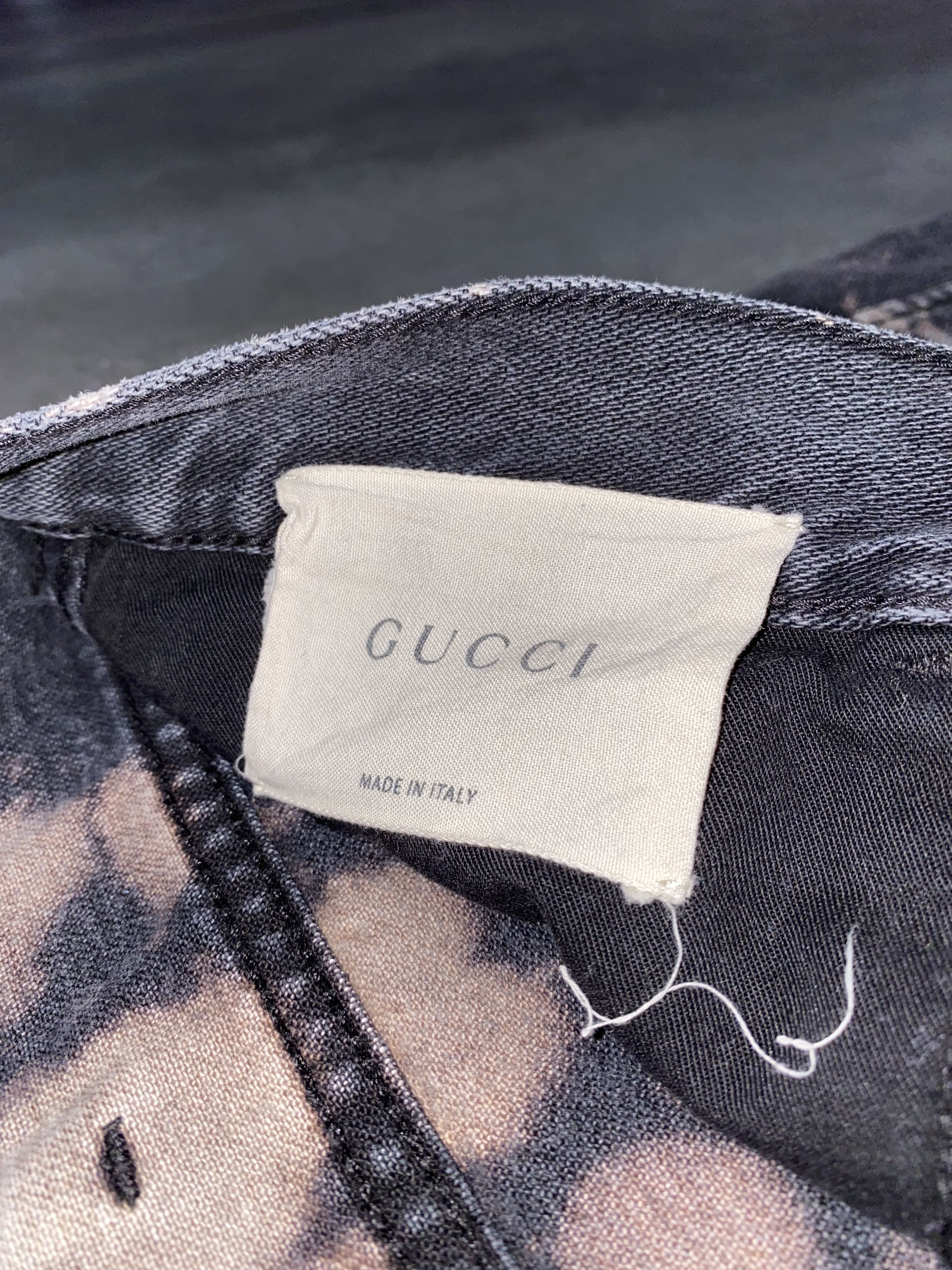 Gucci Rare! Gucci Distressed Acid Bleached Denim Pants Size US 32 / EU 48 - 17 Thumbnail