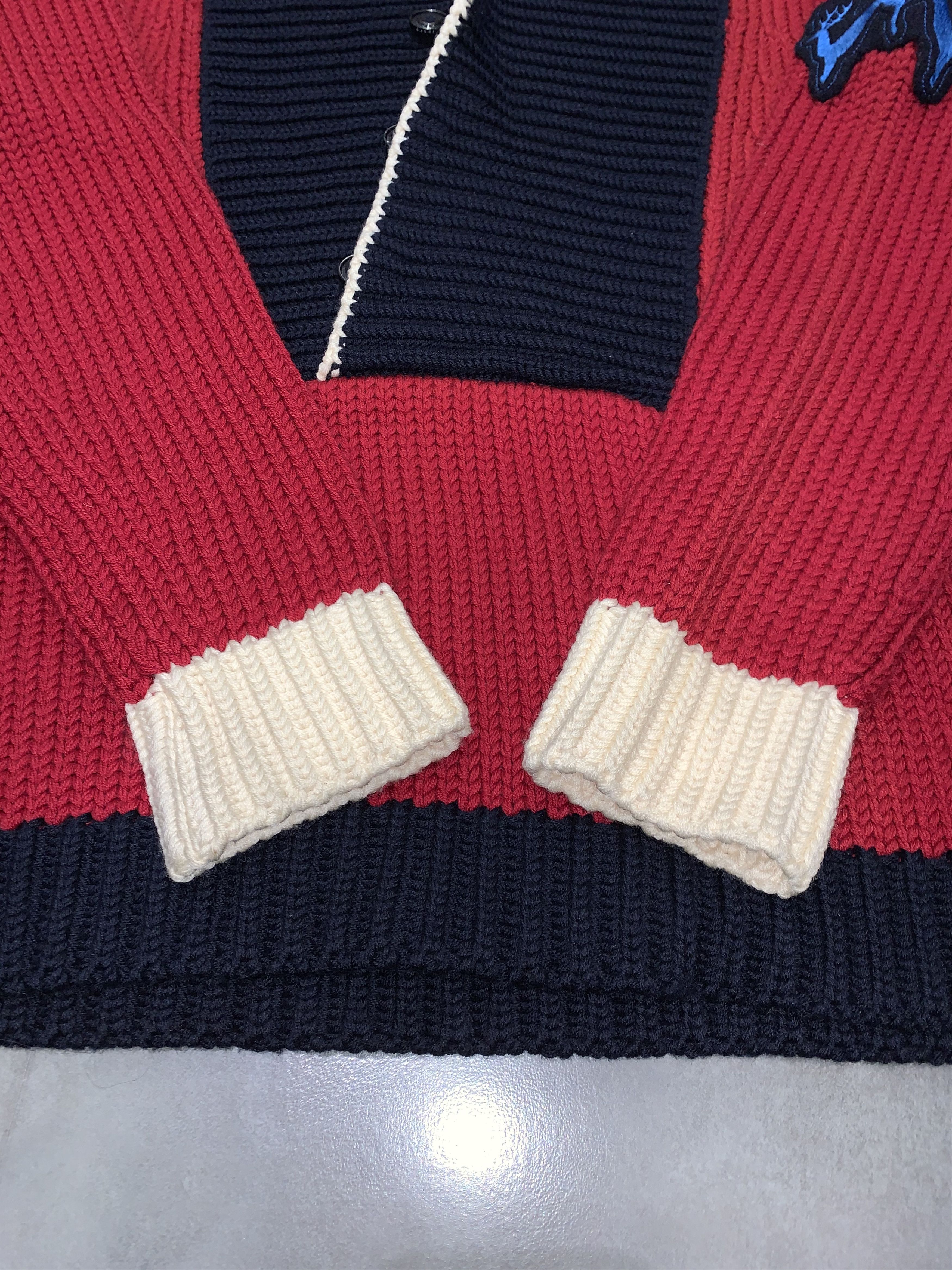 Gucci Tom Ford Era Sequin Collar Logo Gucci Handknit Wool Sweater Size US M / EU 48-50 / 2 - 11 Thumbnail